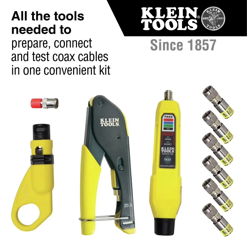 Pro Tool Professional with Compact, Coax Installation & Test Kit - Silver 6 Model 9F5259