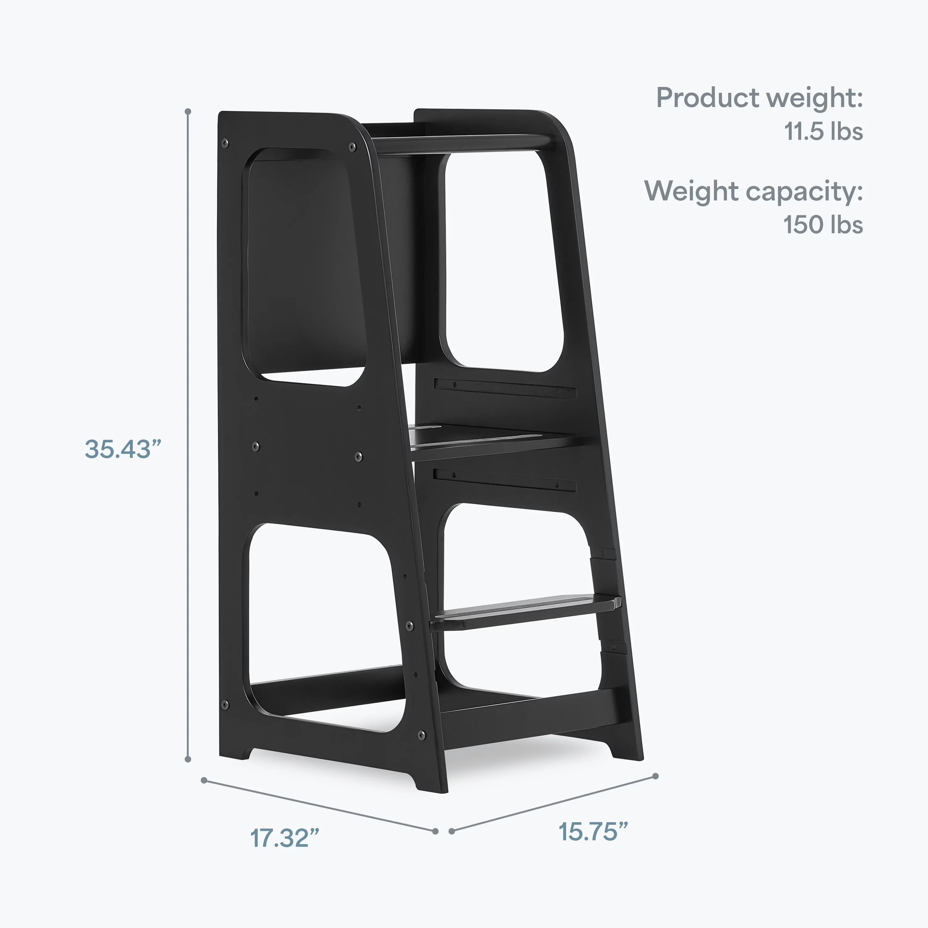 Ladders And Step Stool Professional with Anti-Slip, Explora Tower &, Anti-slip Base - Pinewood Black Model B81B32
