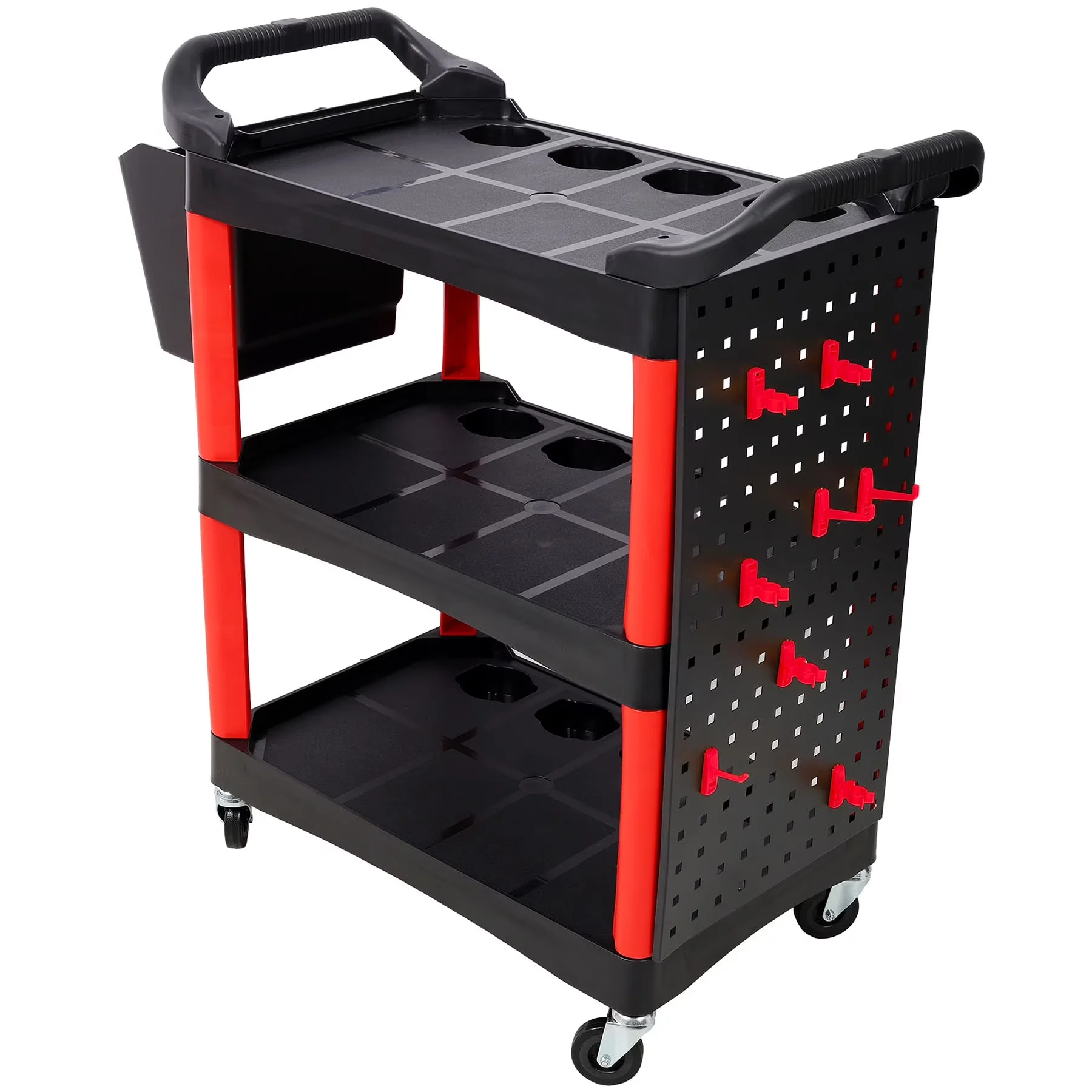 Toolstorage Reliable with Rolling - Black Plastic for Garage Tier - Compact and Portable Model 9DA94C