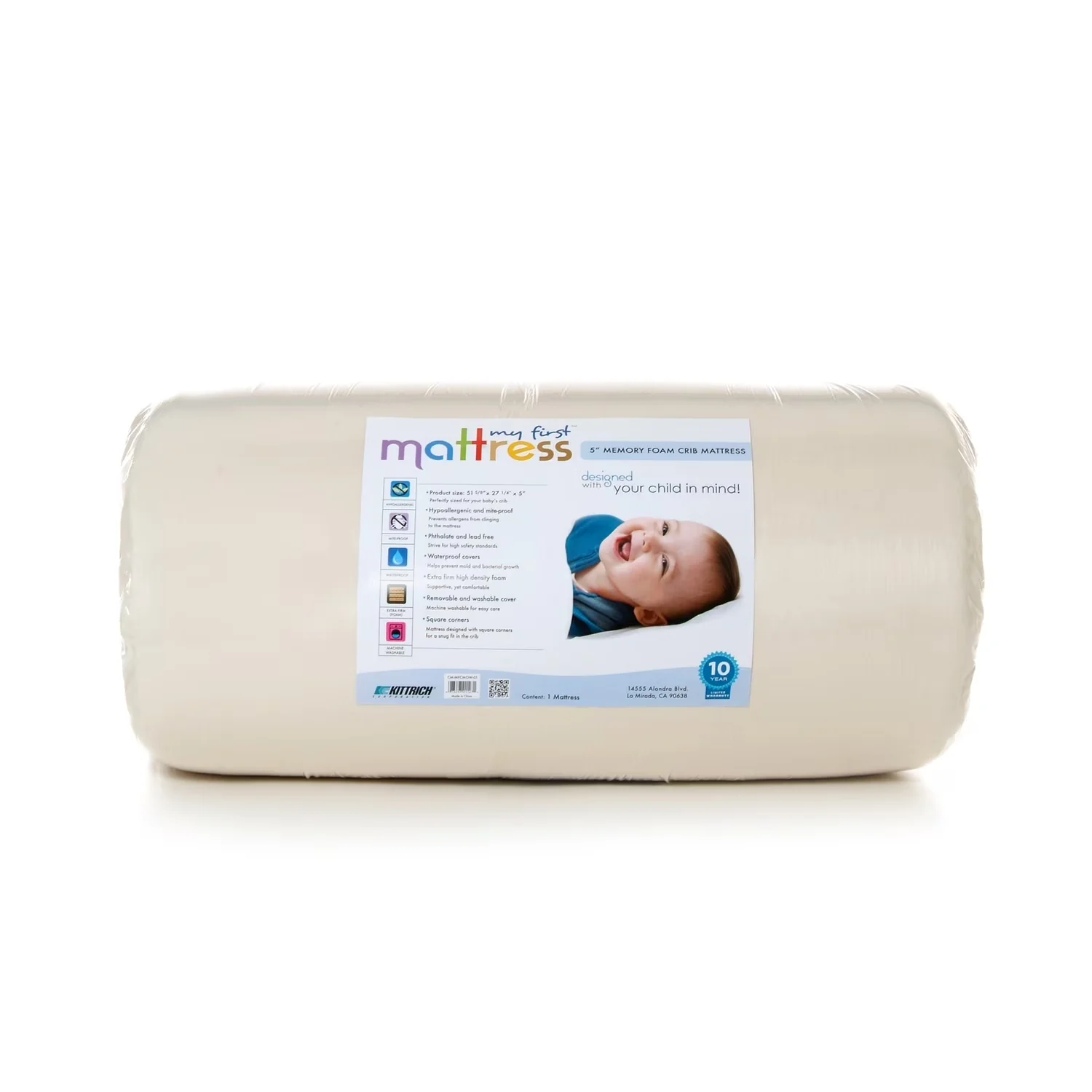 Essential Mattresses Accessory with Waterproof, Phthalates and lead free, CertiPUR-US certified memory foam - Beige Memory Foam Model 01ECFB