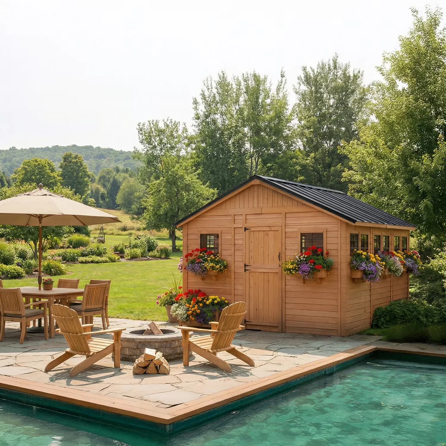 Shed Efficient with Rot Resistant, Mold Resistant - Western Red Cedar Brown Model D06998