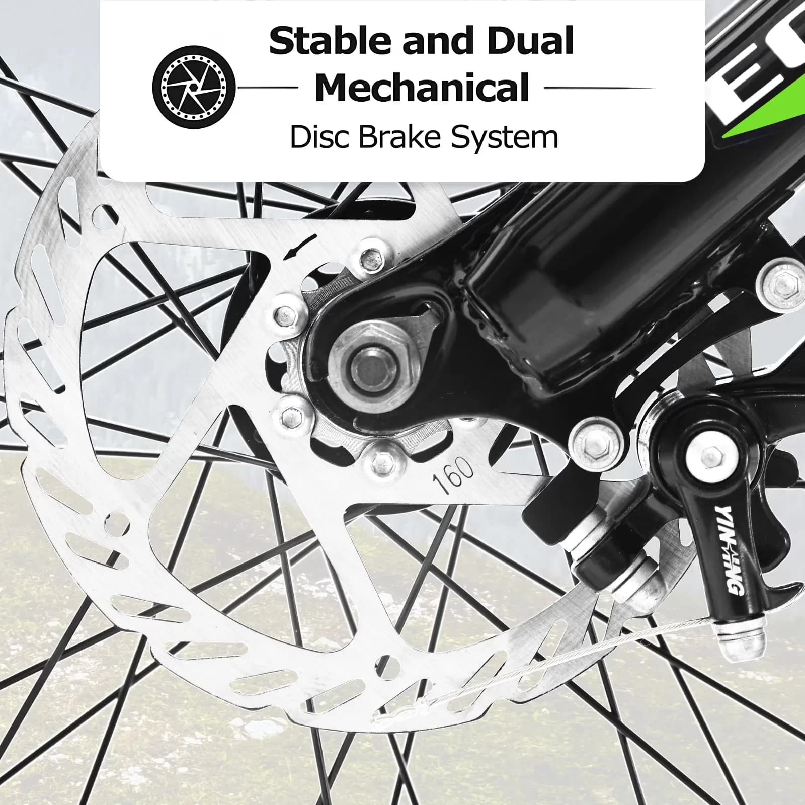 Reliable Mountain Bike with Adjustable Height, Lightweight, Suspension Type: Front - Green Model 82F36C