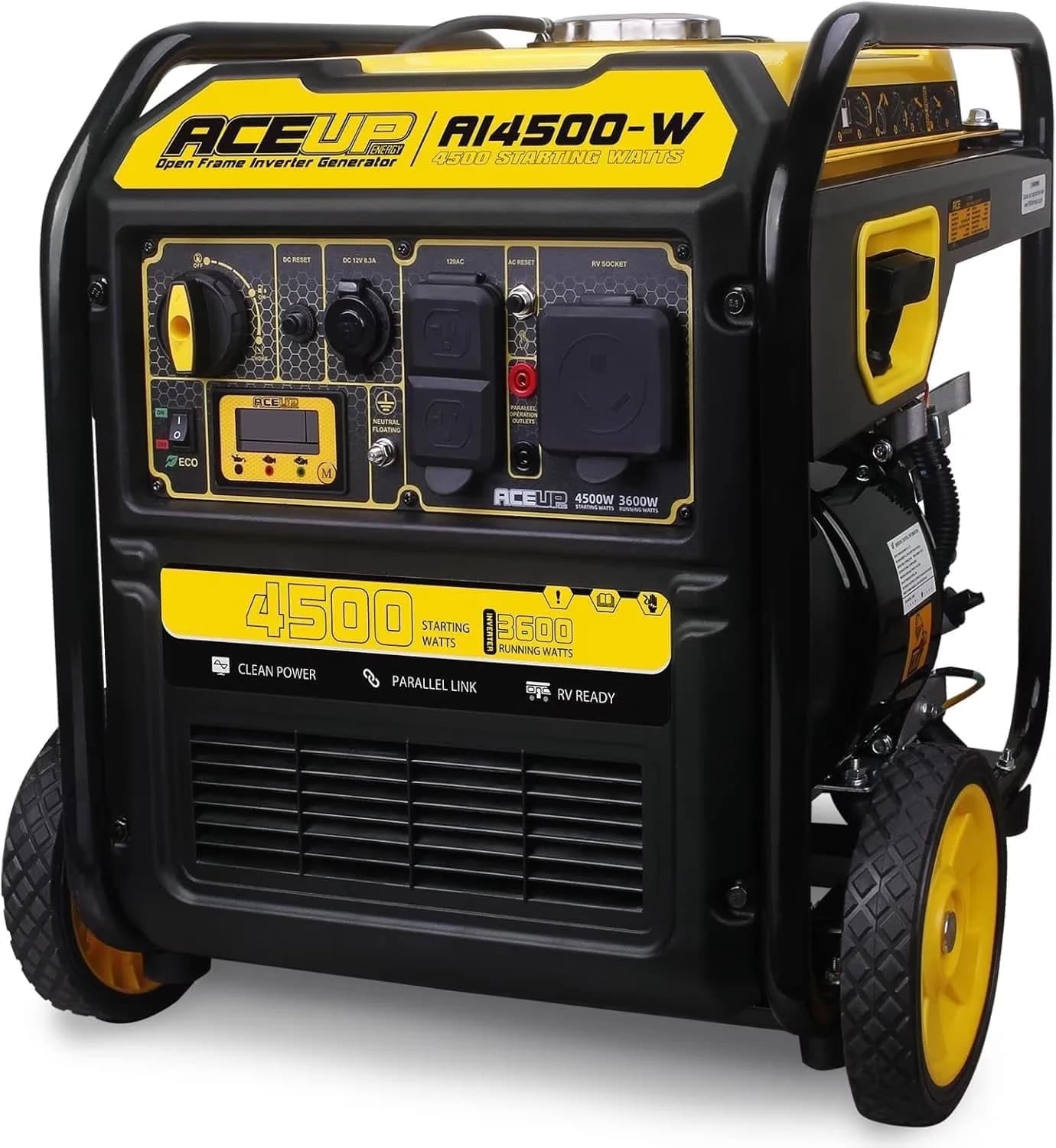 Efficient Generator with 4500W, Usb Port, Wheels - 4000W for General Purpose Model 1BF010