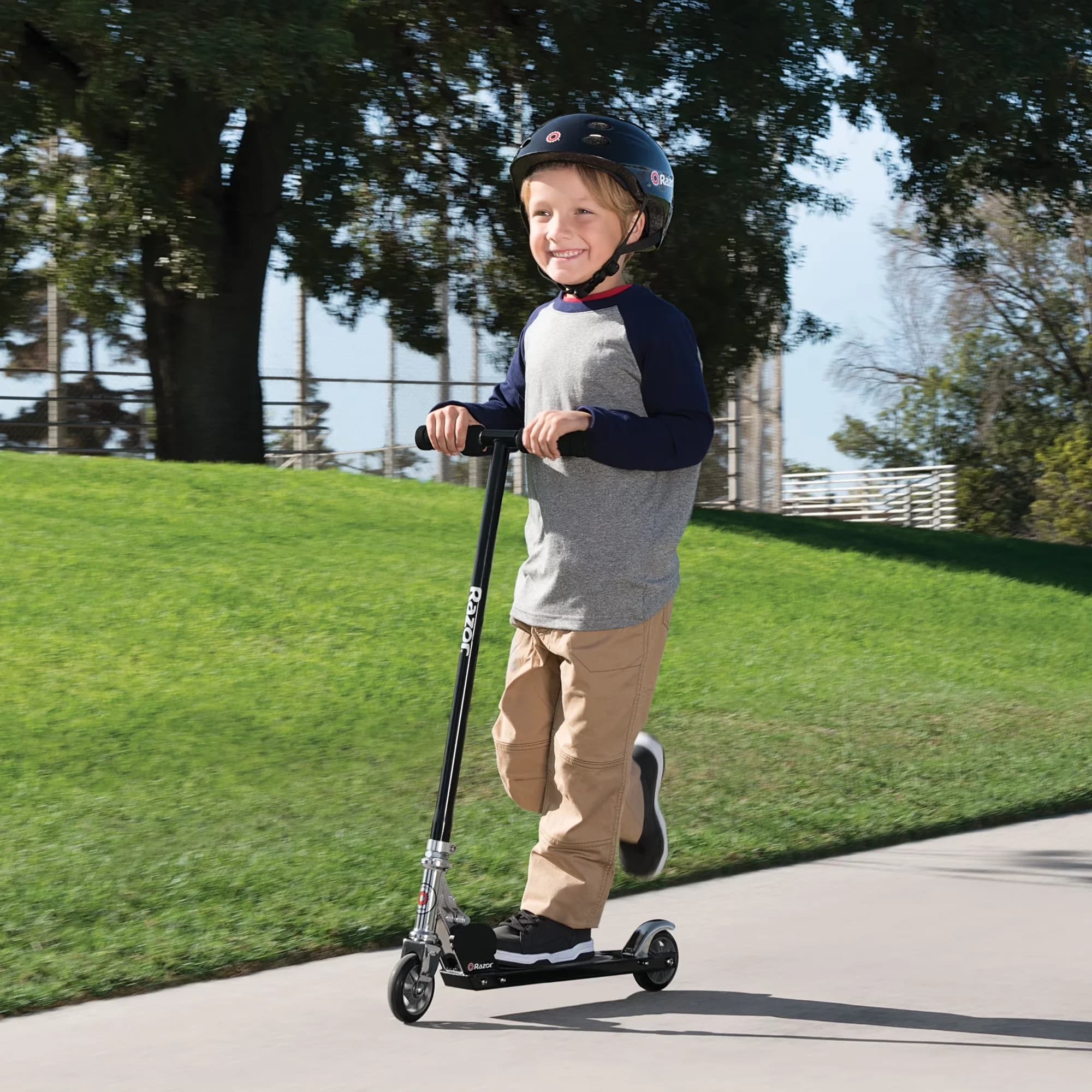 Versatile Scooter with Foldable, Lightweight, Compact - Silver Steel Folding Model E199F1