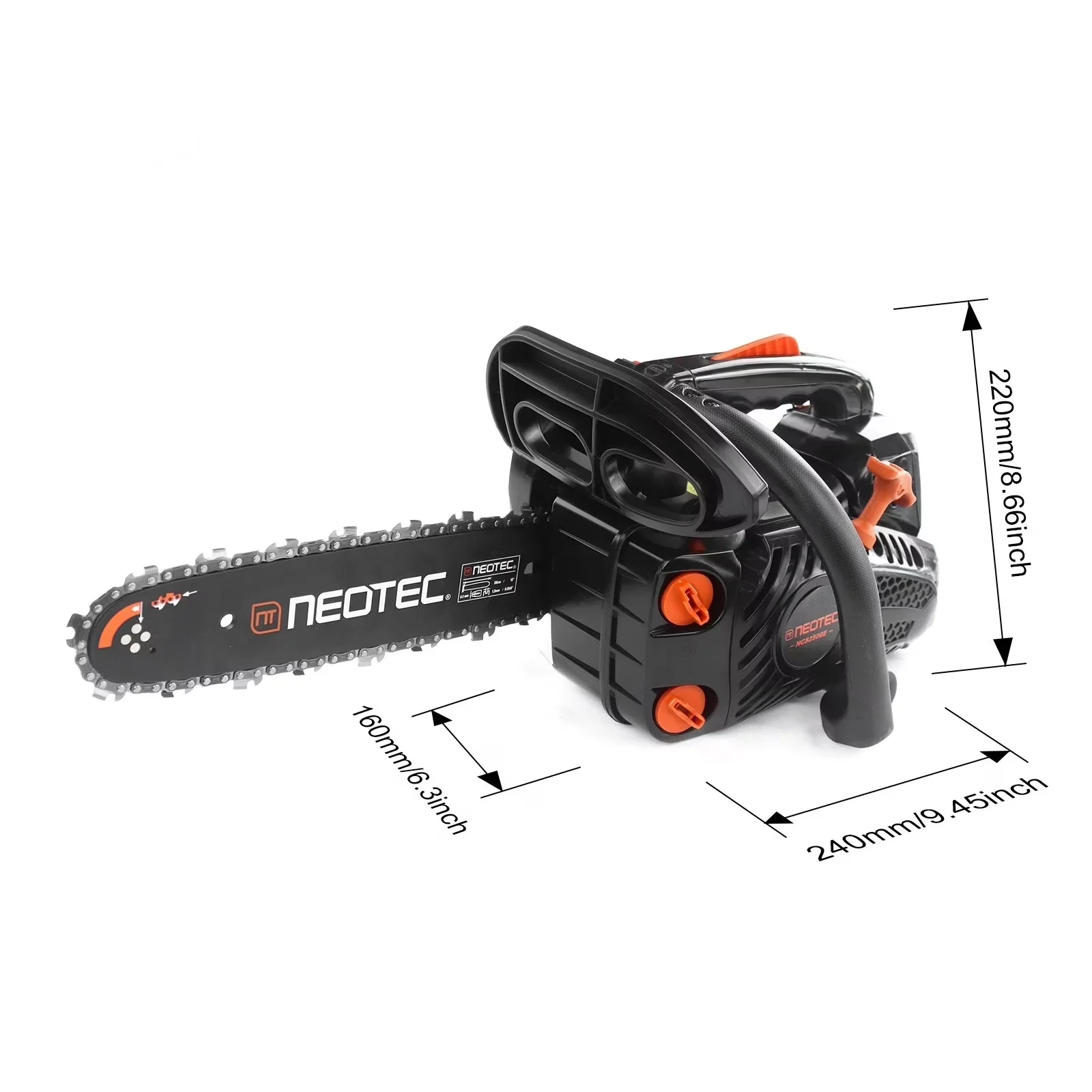 Modern Chainsaw with Anti-Vibration, 25.4CC Gas, 2-Cycle Handed Petrol Chainsaws - Model 421BCC