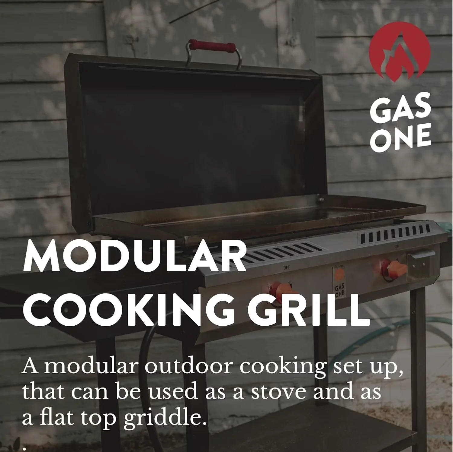 Premium Gas Grill with Portable, Modular Cast Iron Propane - Cast Iron Model 5EAE1C