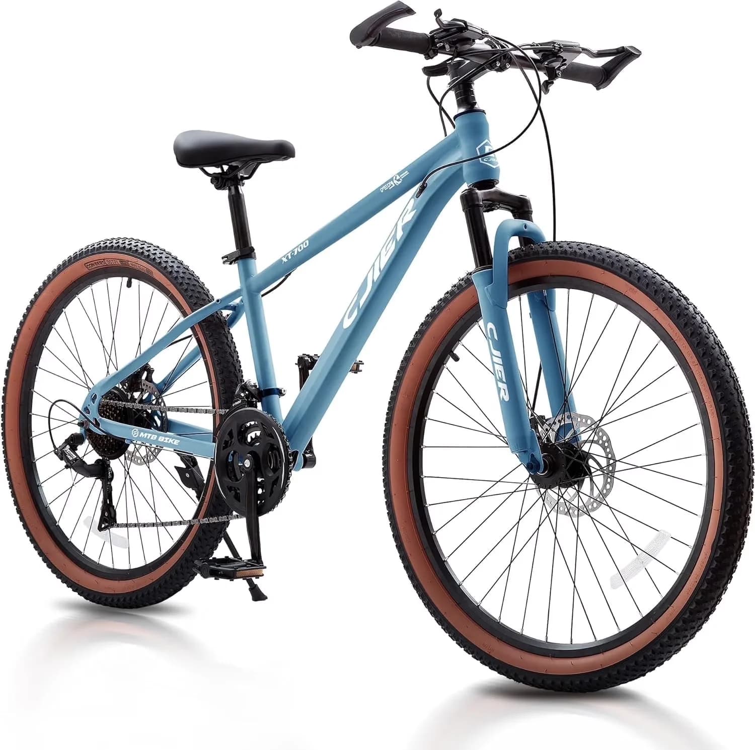 Sleek Mountain Bike with Adjustable Speed, Adjustable Seat Height, Easy Assembly - Blue Model D855AA