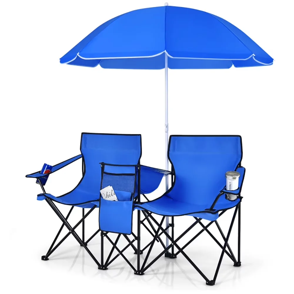 Compact Beach Chair with Folding, Adjustable, Waterproof - Blue Portable Model 7B7E13