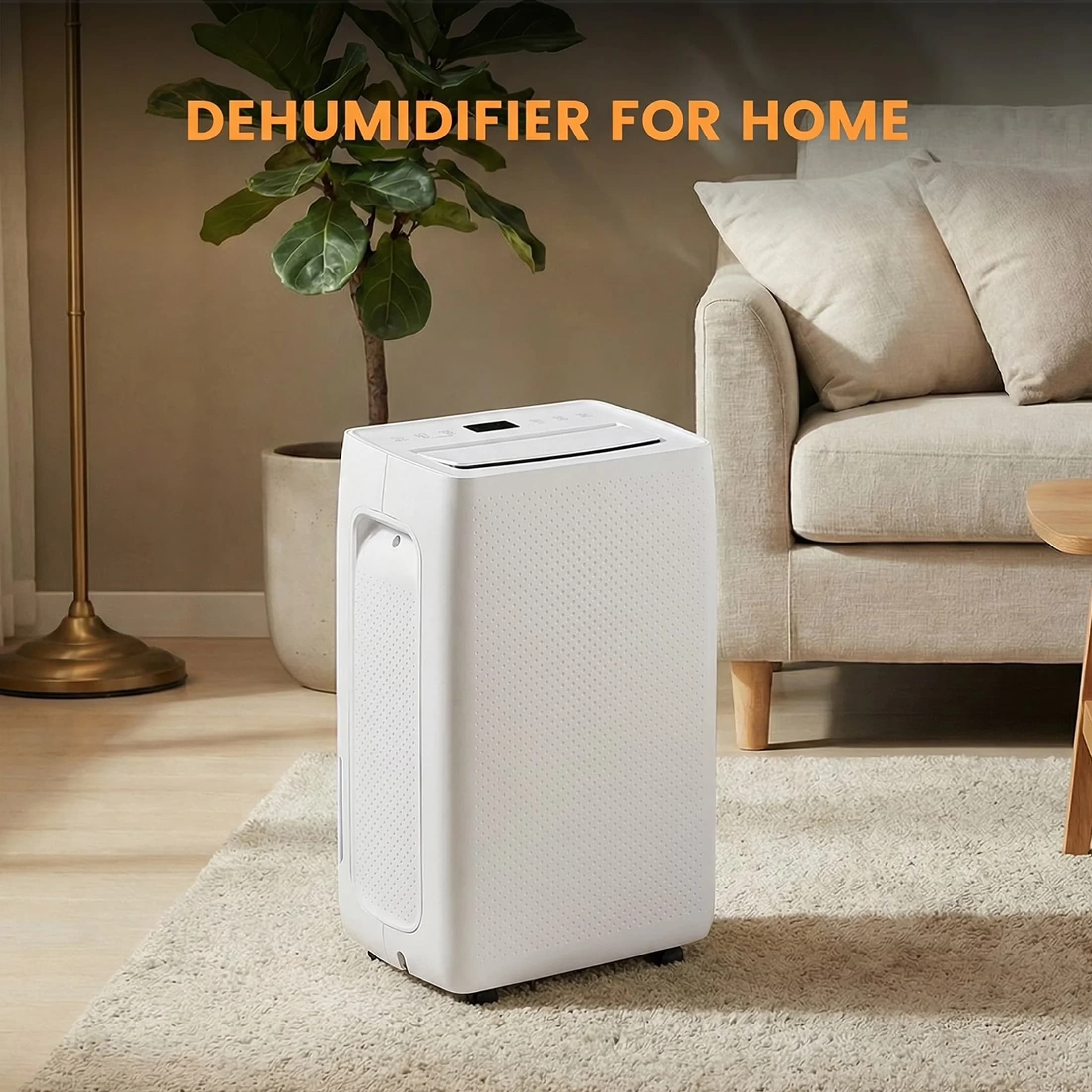 Quality Dehumidifier with Automatic Shut-Off, 30 Pint - White for Large, Home Model 4EAF26