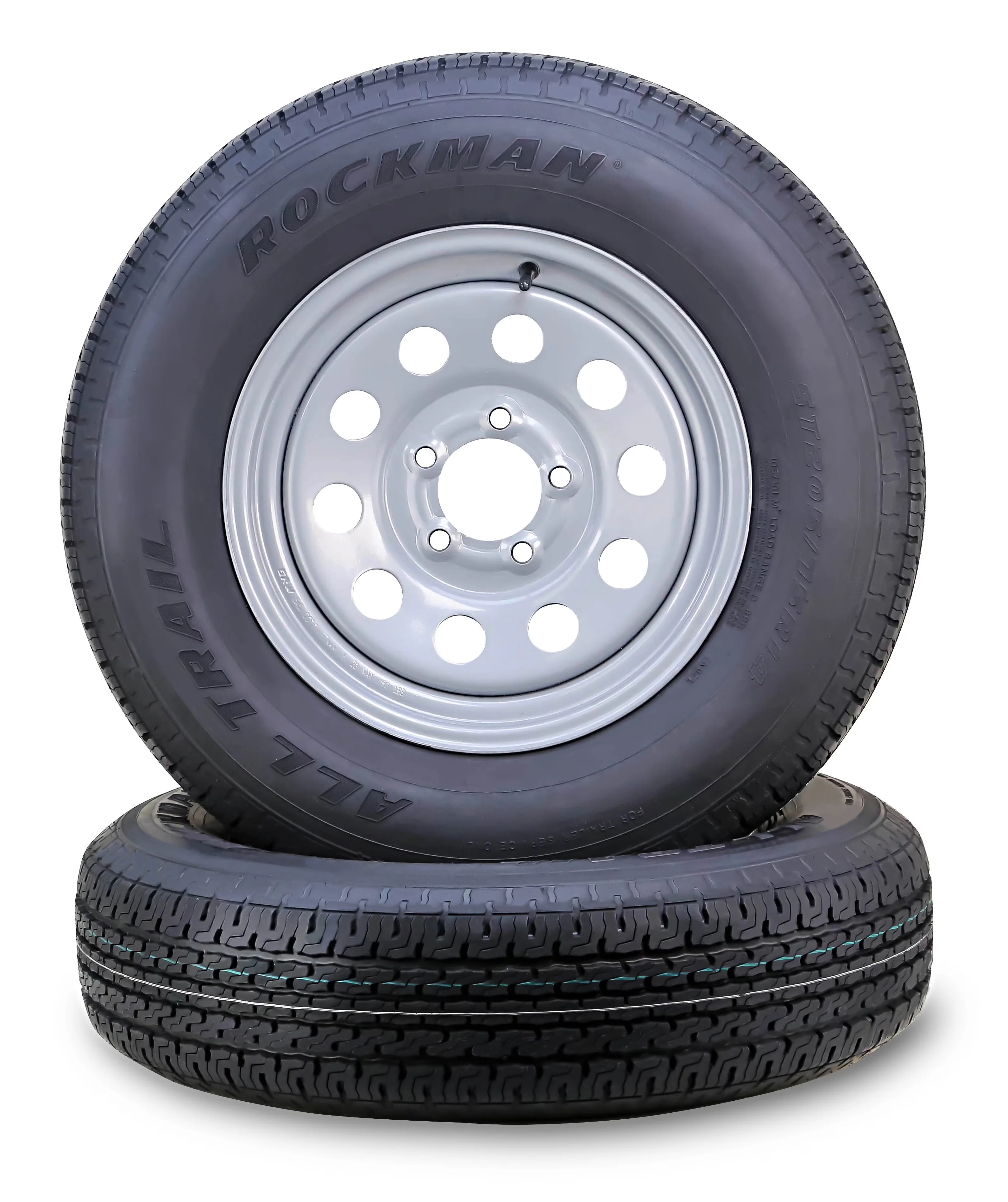 Modern Trailer Tire with Durable Construction, SET 2 - ST205 - Compact and Portable Model 90A05C