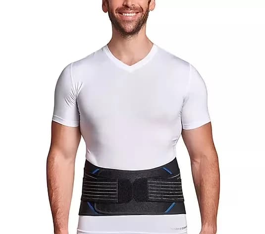 Versatile Protective Equipment with Back Brace and Posture Corrector - Nylon Black Model 704FDC