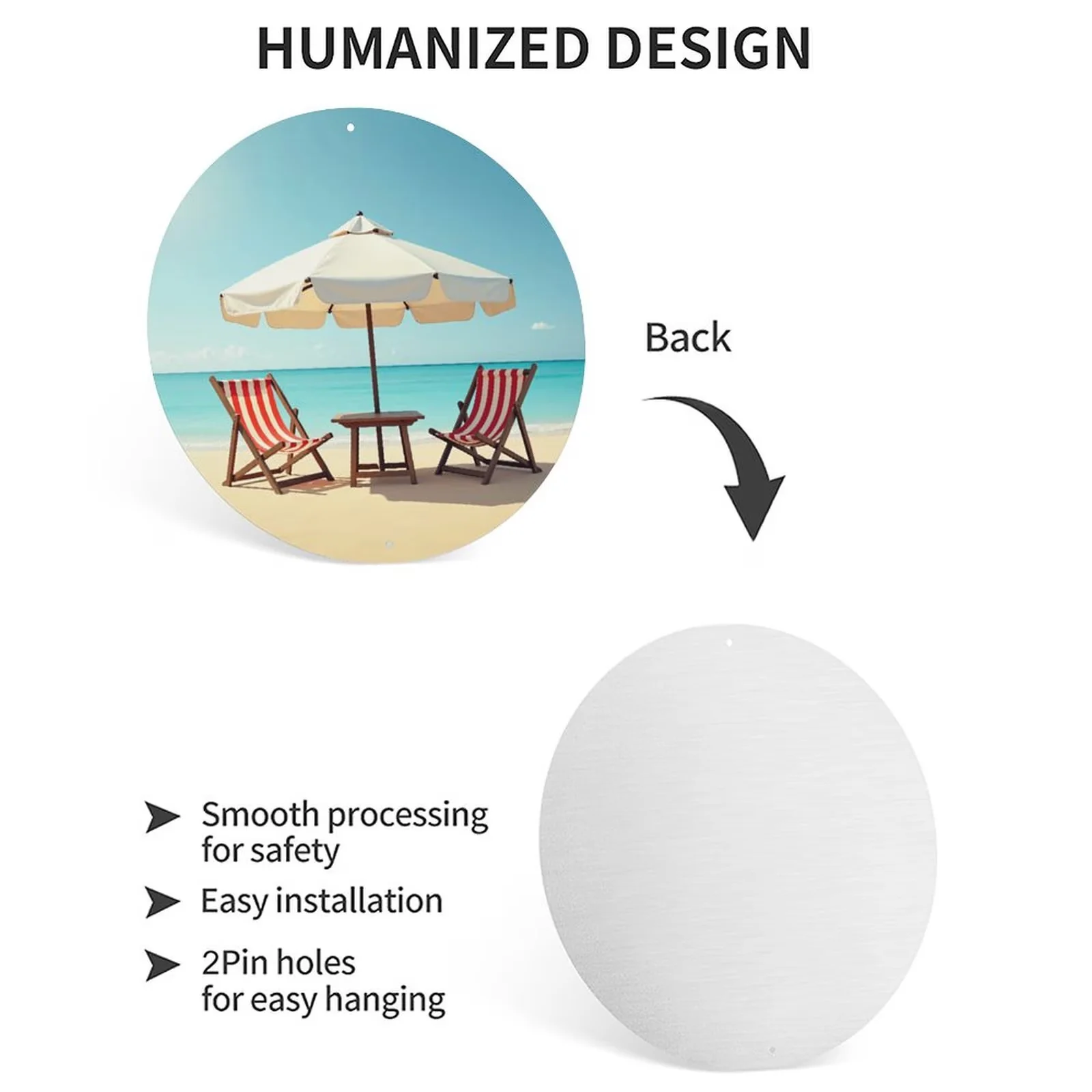 Premium Beach Chair - White 8x8 - Sleek Profile Model 883B50