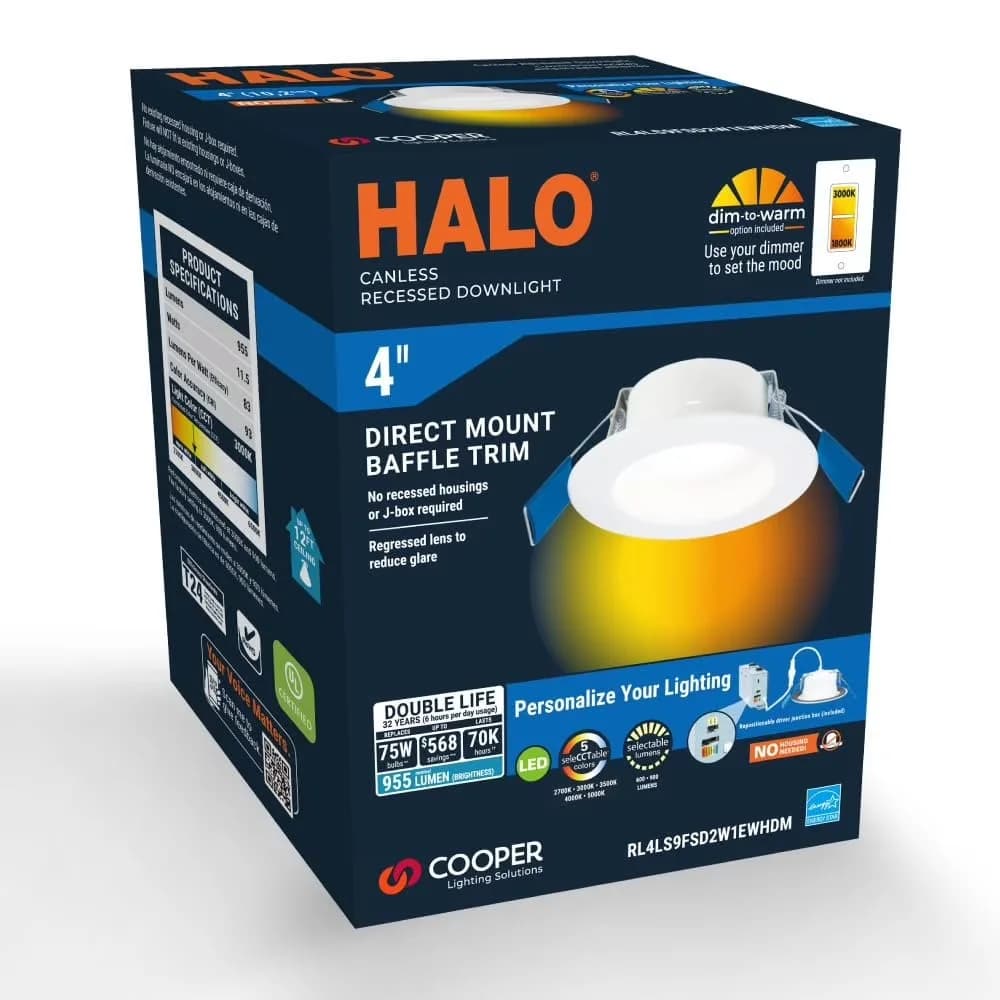 Versatile Ceiling Lights Fixture with LED, 7W, Dimmable - Plastic RL4 - Universal Fit Model 088F34