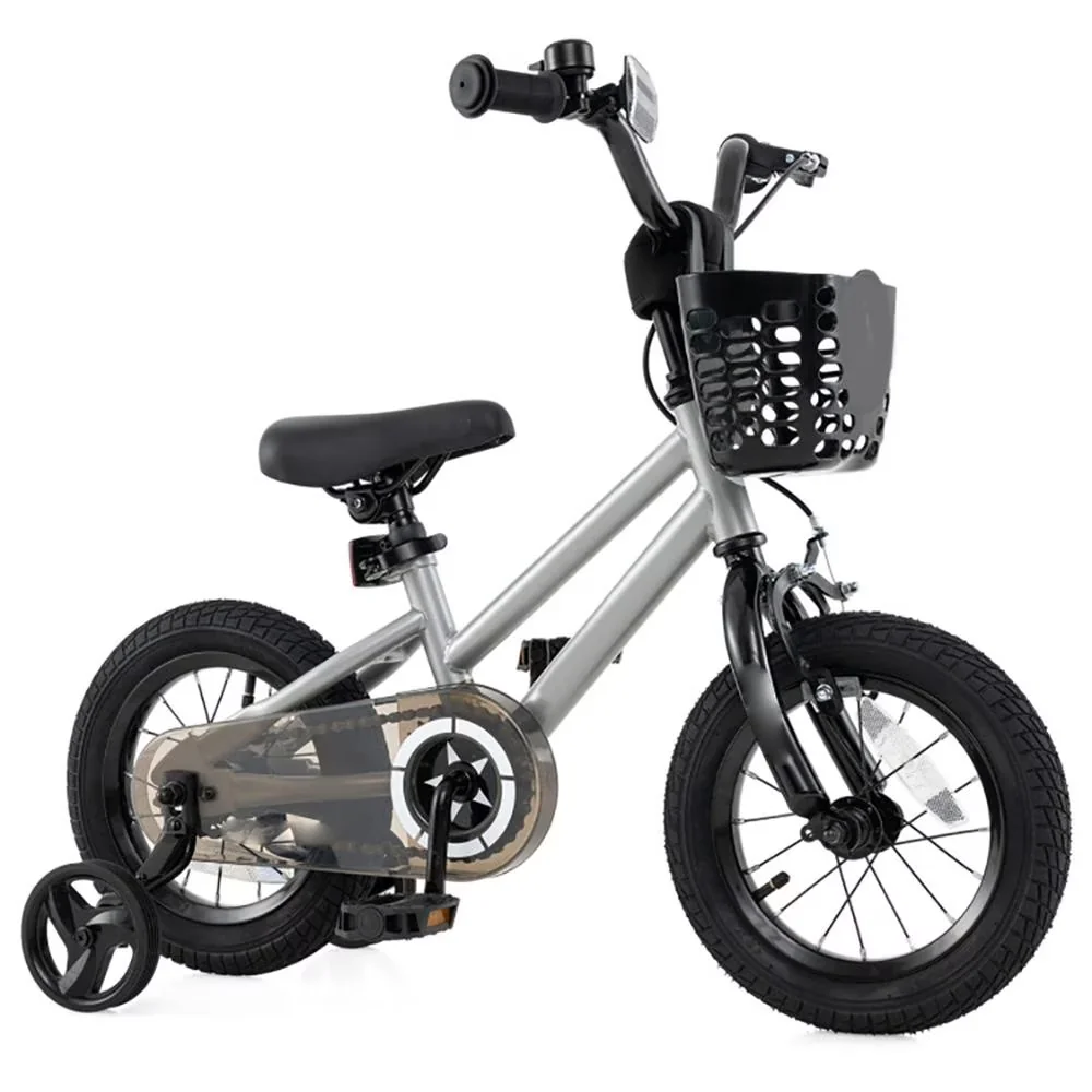 Kids Bike Innovative with Adjustable Seat, Balance Training Bicycle - Silver Model C83A41