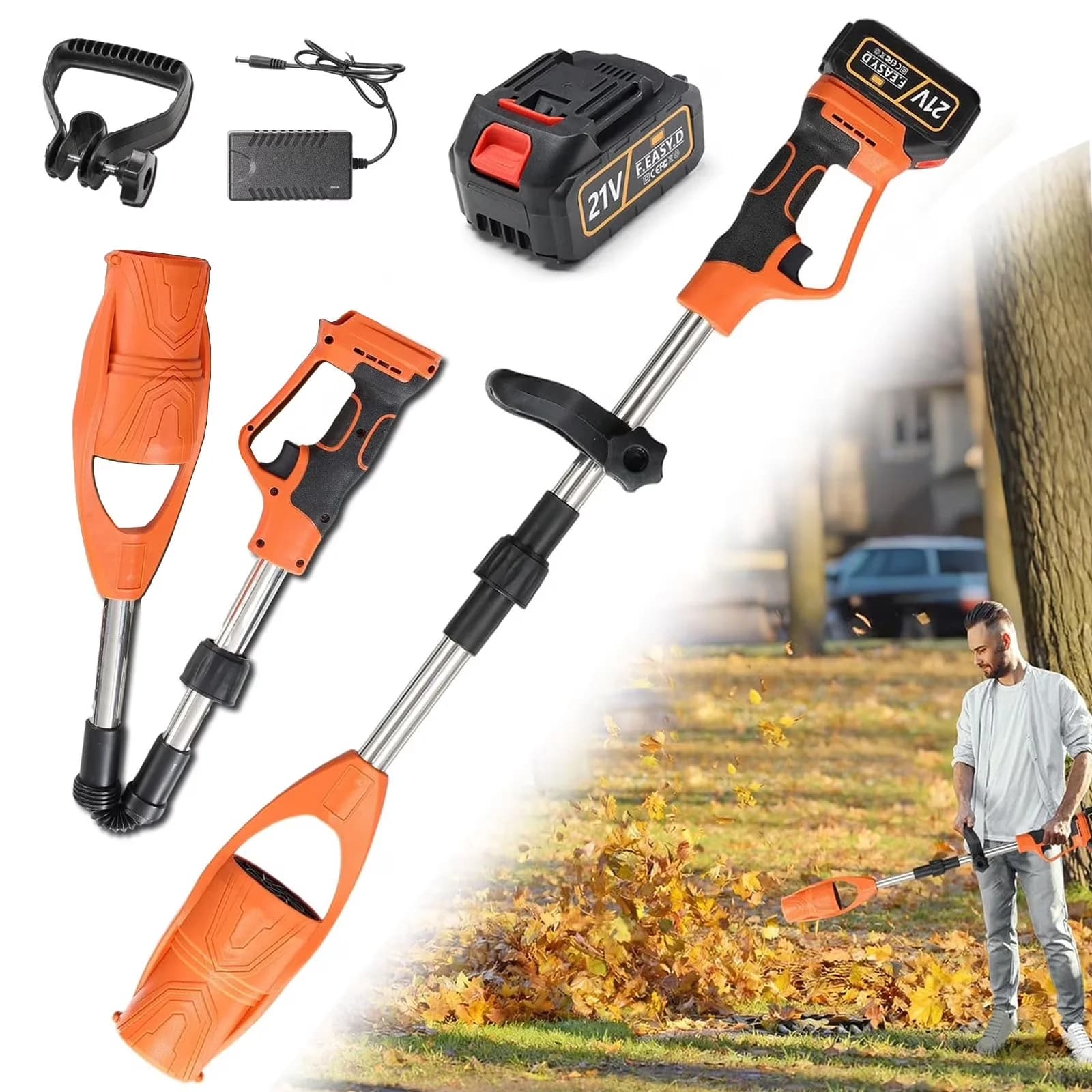 Leaf Blower Versatile with Electric Blowers Battery Powered, Item type: Cordless Leaf Blower for Garden, Patio - Model D4DC52