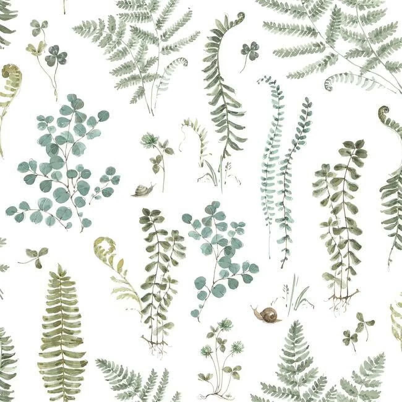 Sleek Wallpaper with Removable, Lisa Audit Fern Study Peel & Stick, Perfect for both renters and homeowners - Black Vinyl Model 8ECD8F