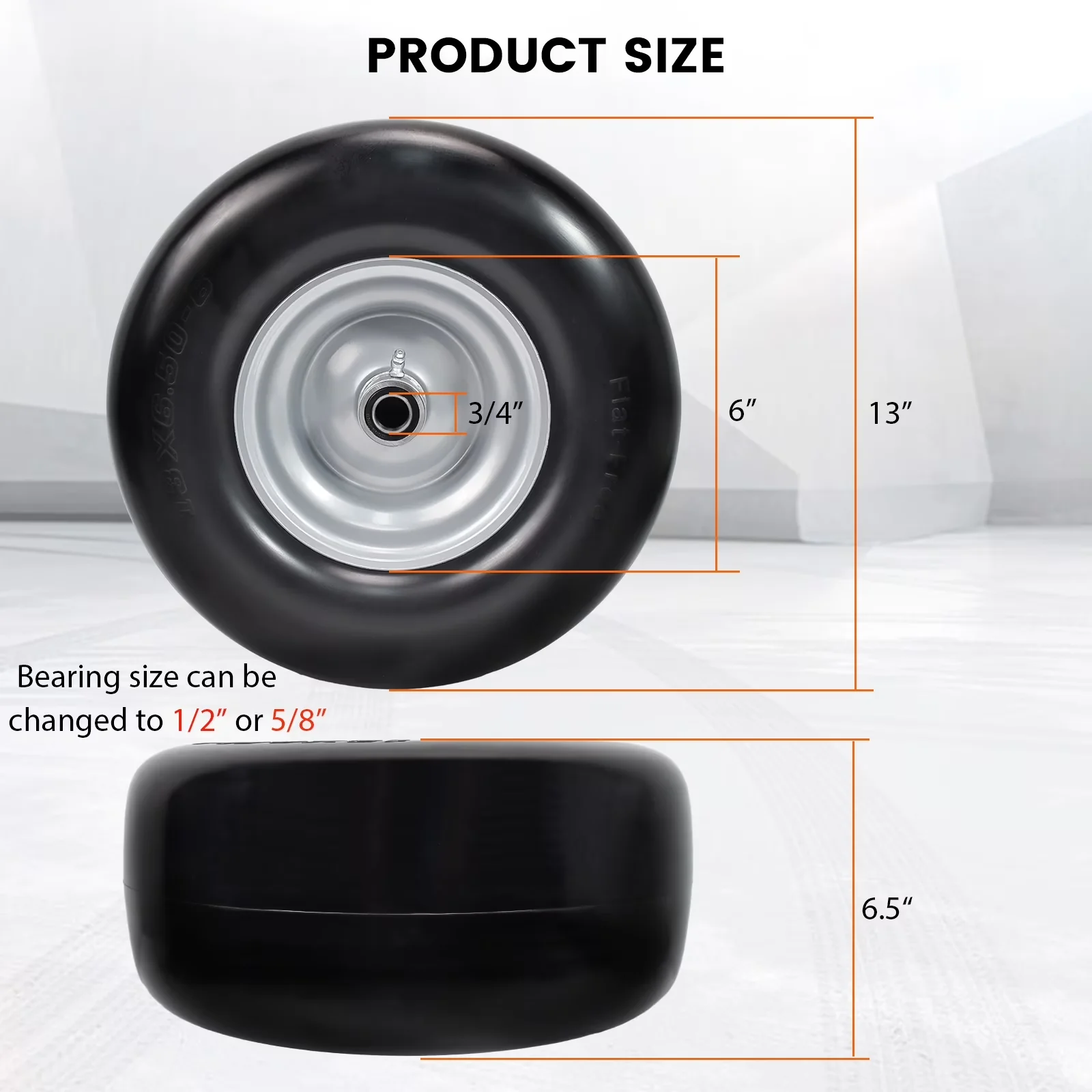 Lawn Mower Tire Reliable with Smooth - 50-6 - Contemporary Style Model 80DEEC