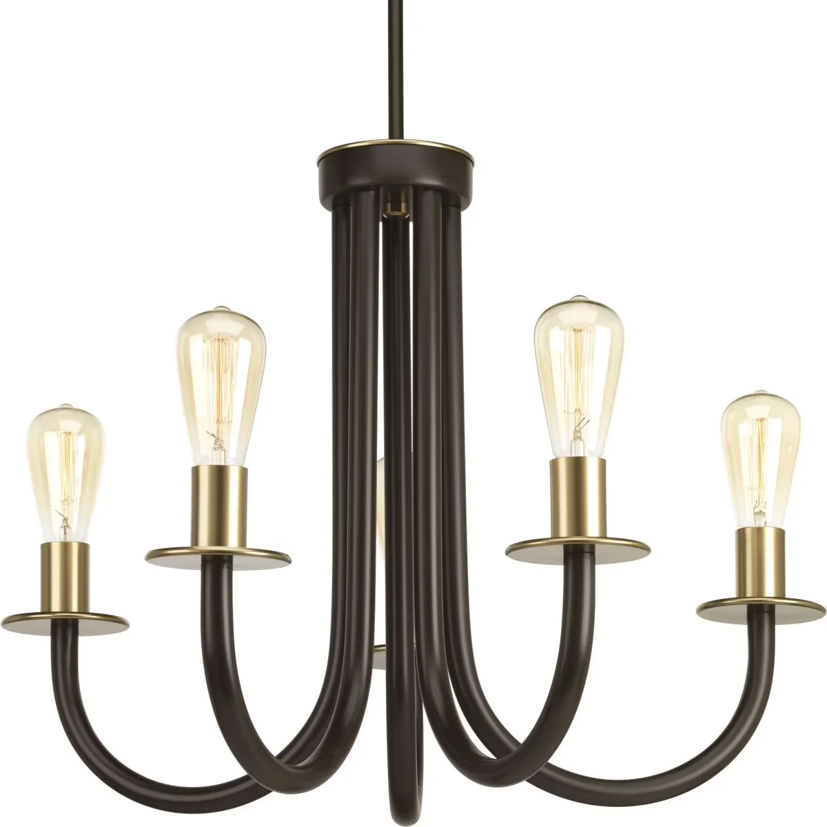 Compact Ceiling Lights Fixture with Incandescent, Farmhouse - Brown Steel Model 192CE6