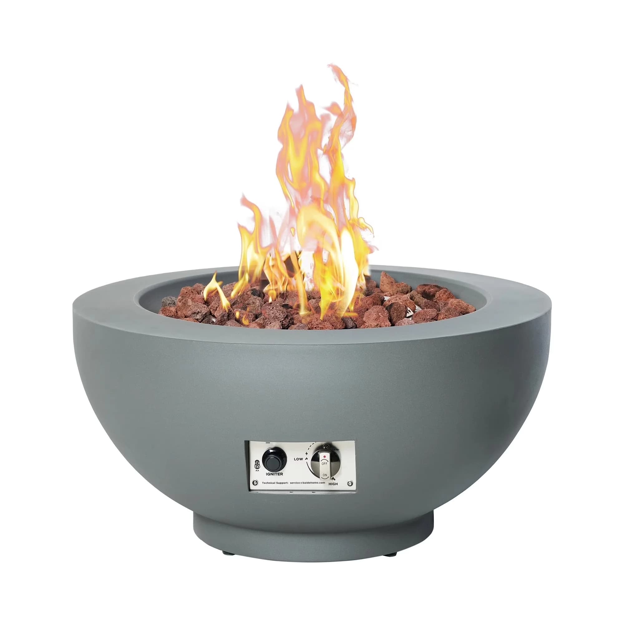 Outdoor Heating Versatile with 58000 BTU, Adjustable Flame, 28-inch Propane Fire Pit Table - Powder-Coated Steel Gray Model 2F5773
