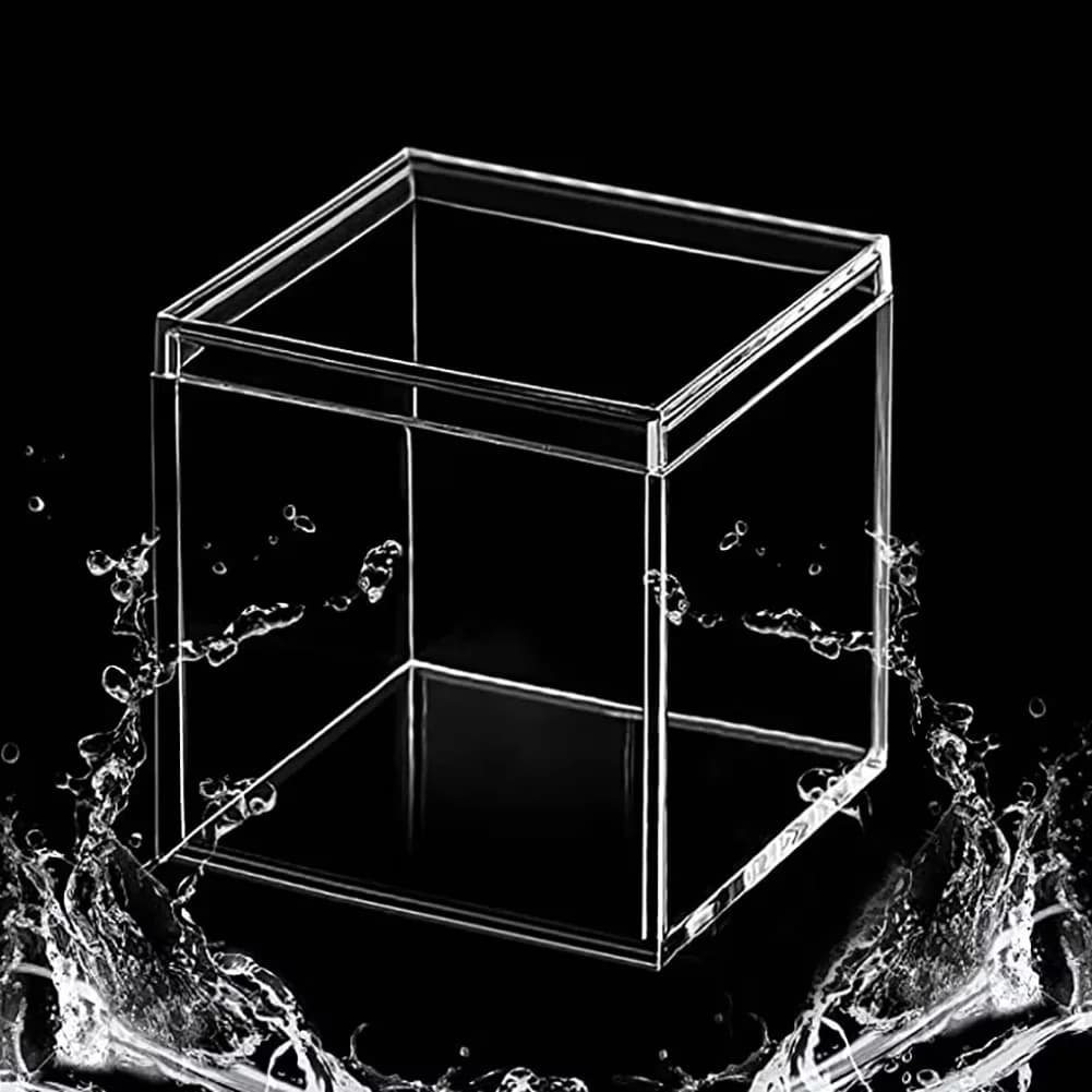Compact Garage Storage Supply with Compact, Portable, Small Airtight Organizer Boxes - Clear Model D0F8AE