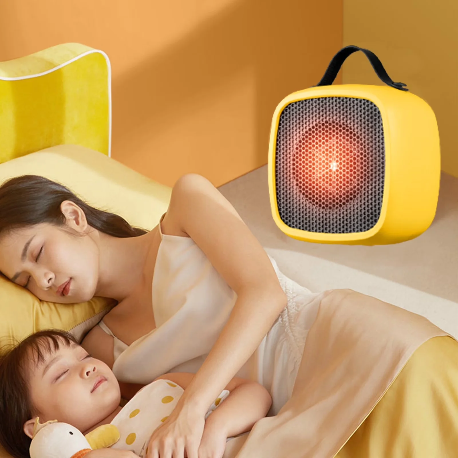 Portable And Electric Space Heater Innovative with 1500W, Adjustable - #140Yellow Model 771E30