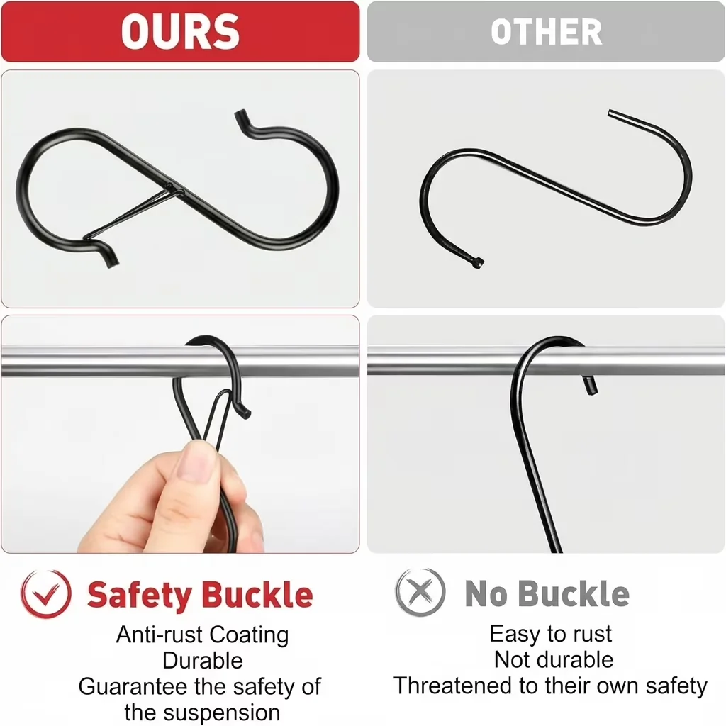 Fastener Durable with Easy-To-Use, Adjustable, Reusable - Metal Black 49 Model 104C92