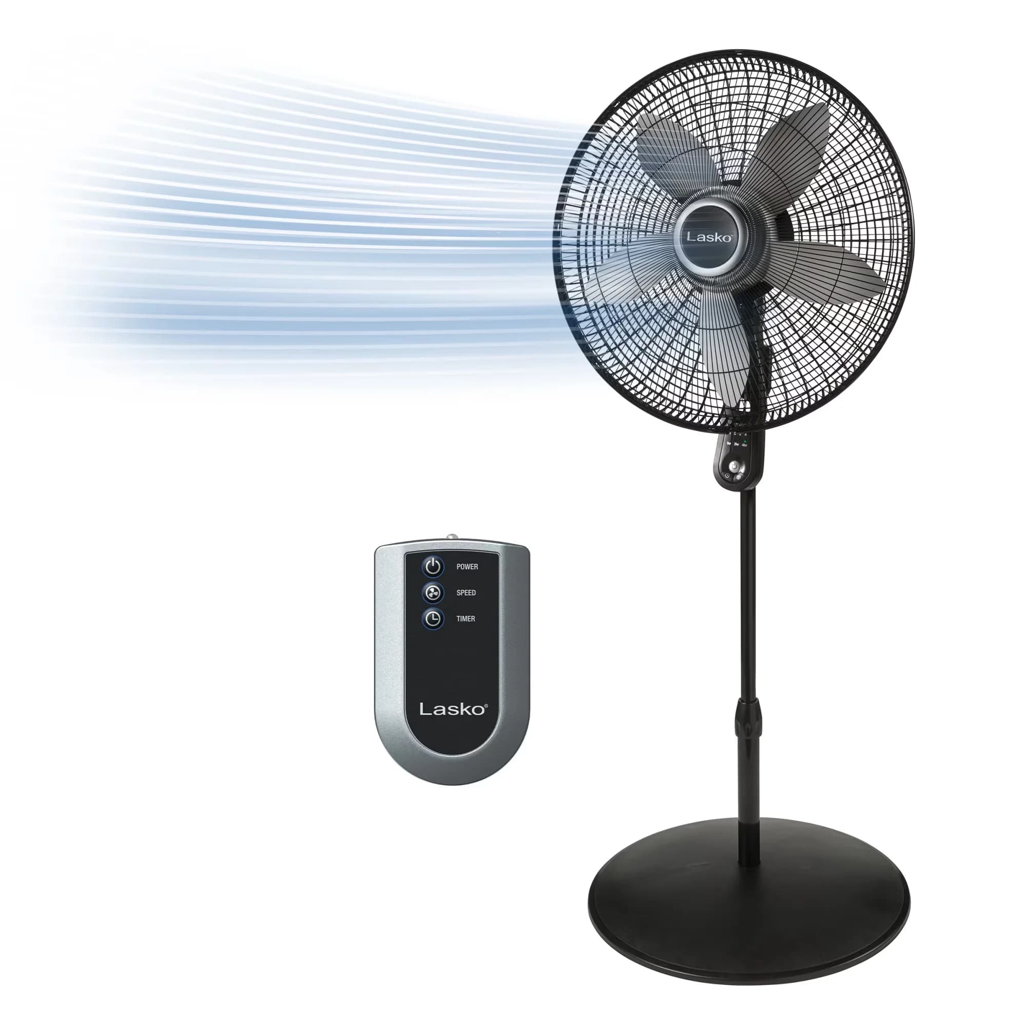 Efficient Fans In Cooling with Tilt Mechanism, Adjustable Height, Remote Controlled - Black Model 701740
