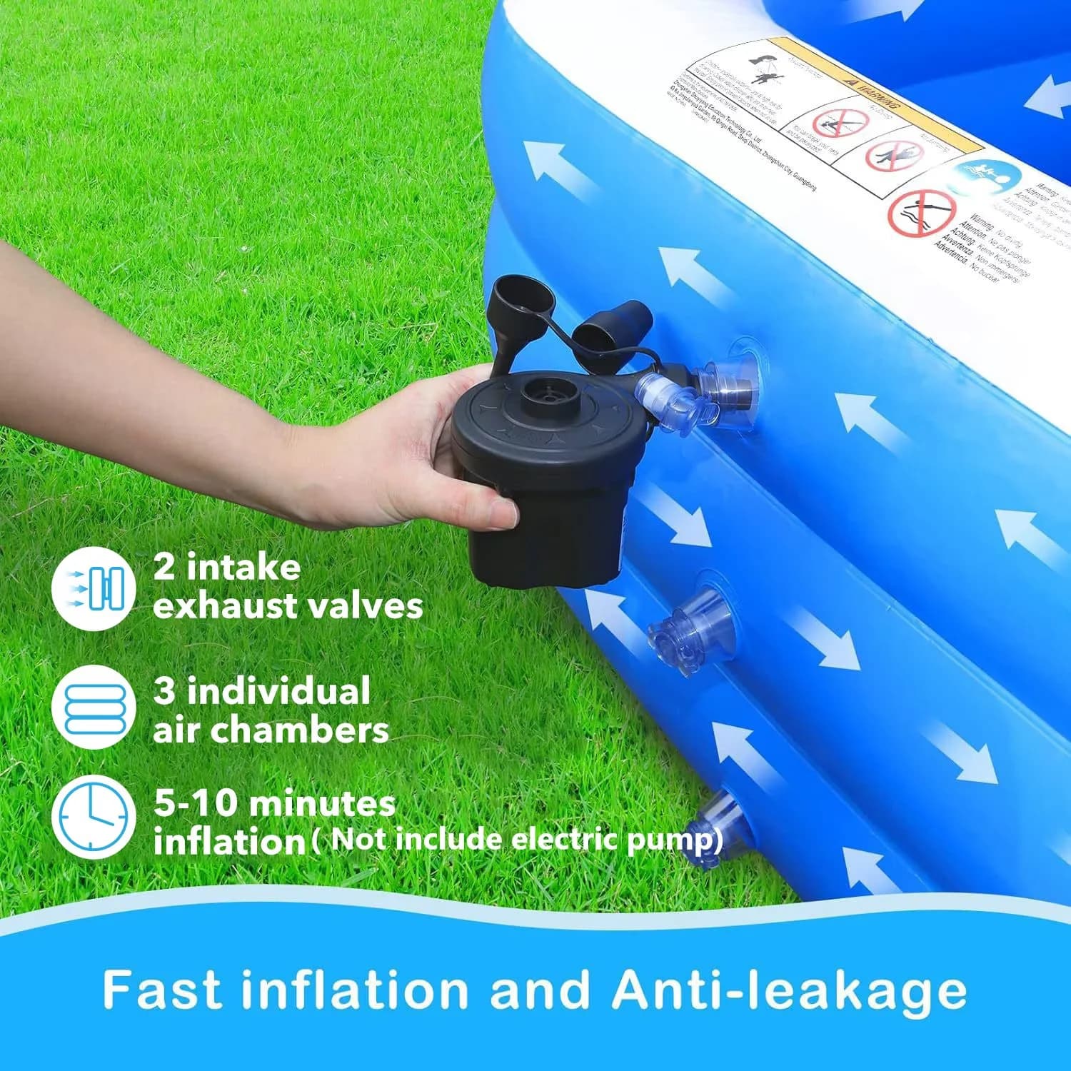 Inflatable Pool Innovative with Key features:, 1.Material: PVC, Swimming - Model 39EF6A