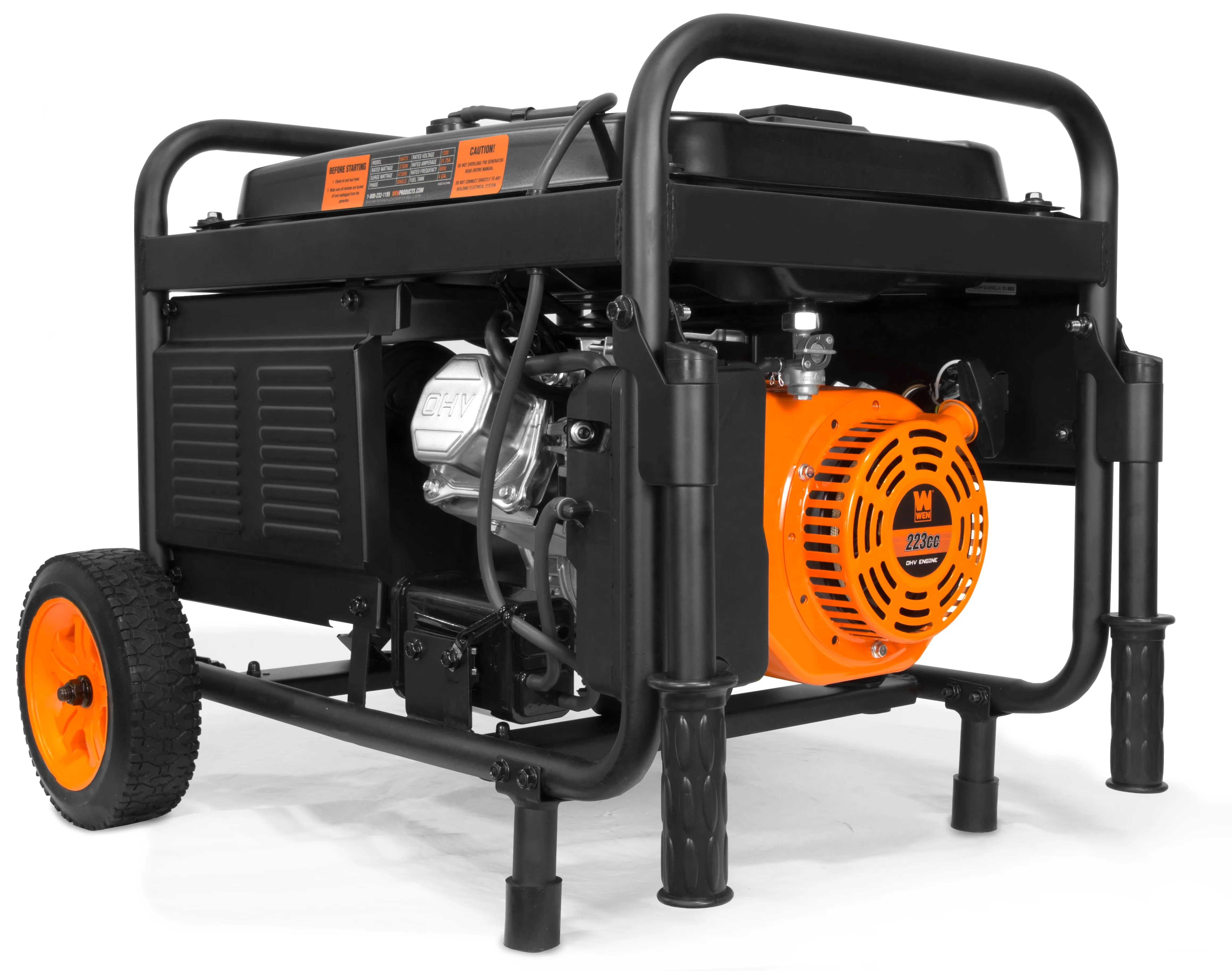 Efficient Generator with 4750W, Low Oil Shutdown, 4750W Electric Start (56475) - Model FCE8B9