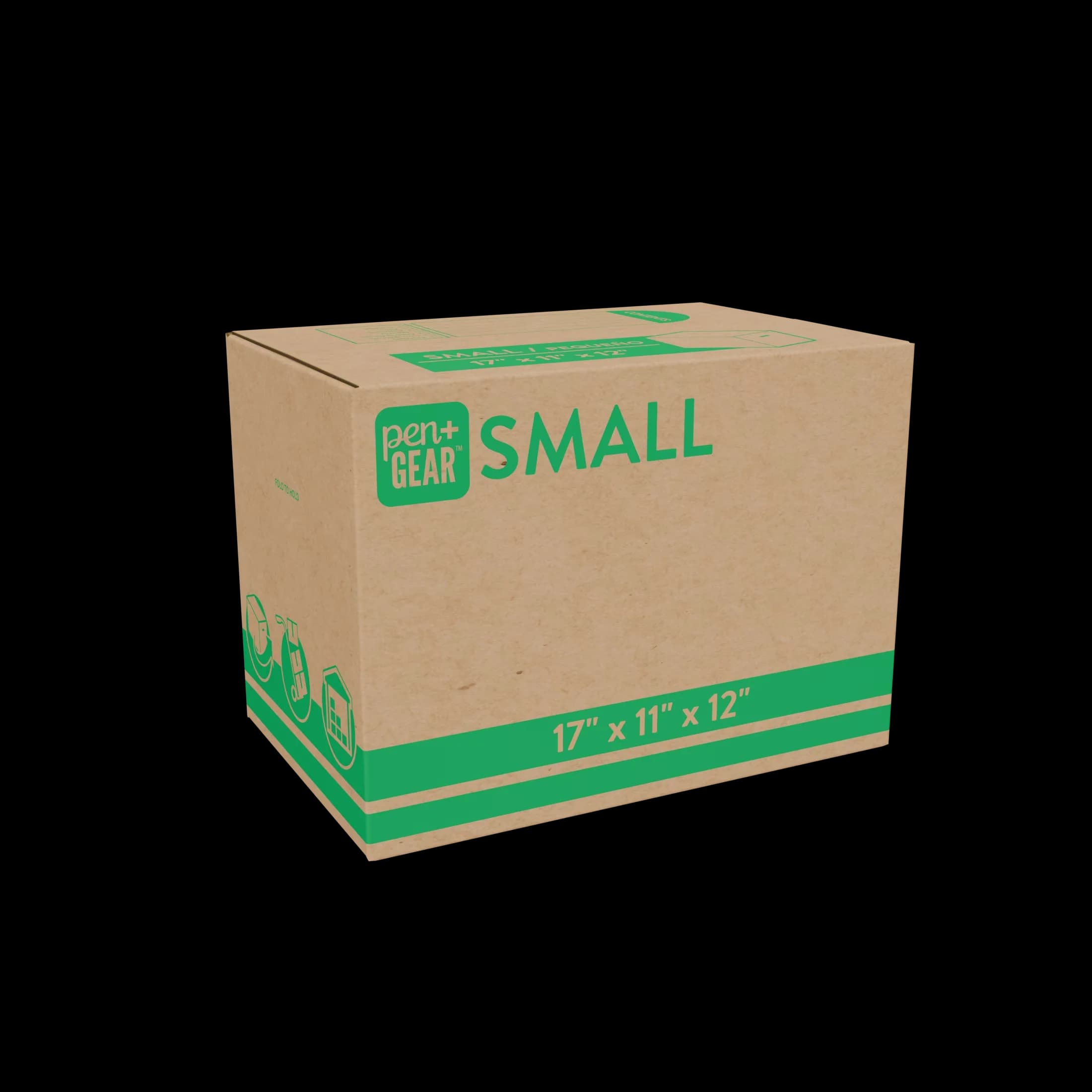 Moving Quality with Small Boxes, Standard kraft brown color, 17 in. L x 11 in. W x 12 in. H - Kraft Model 93591D