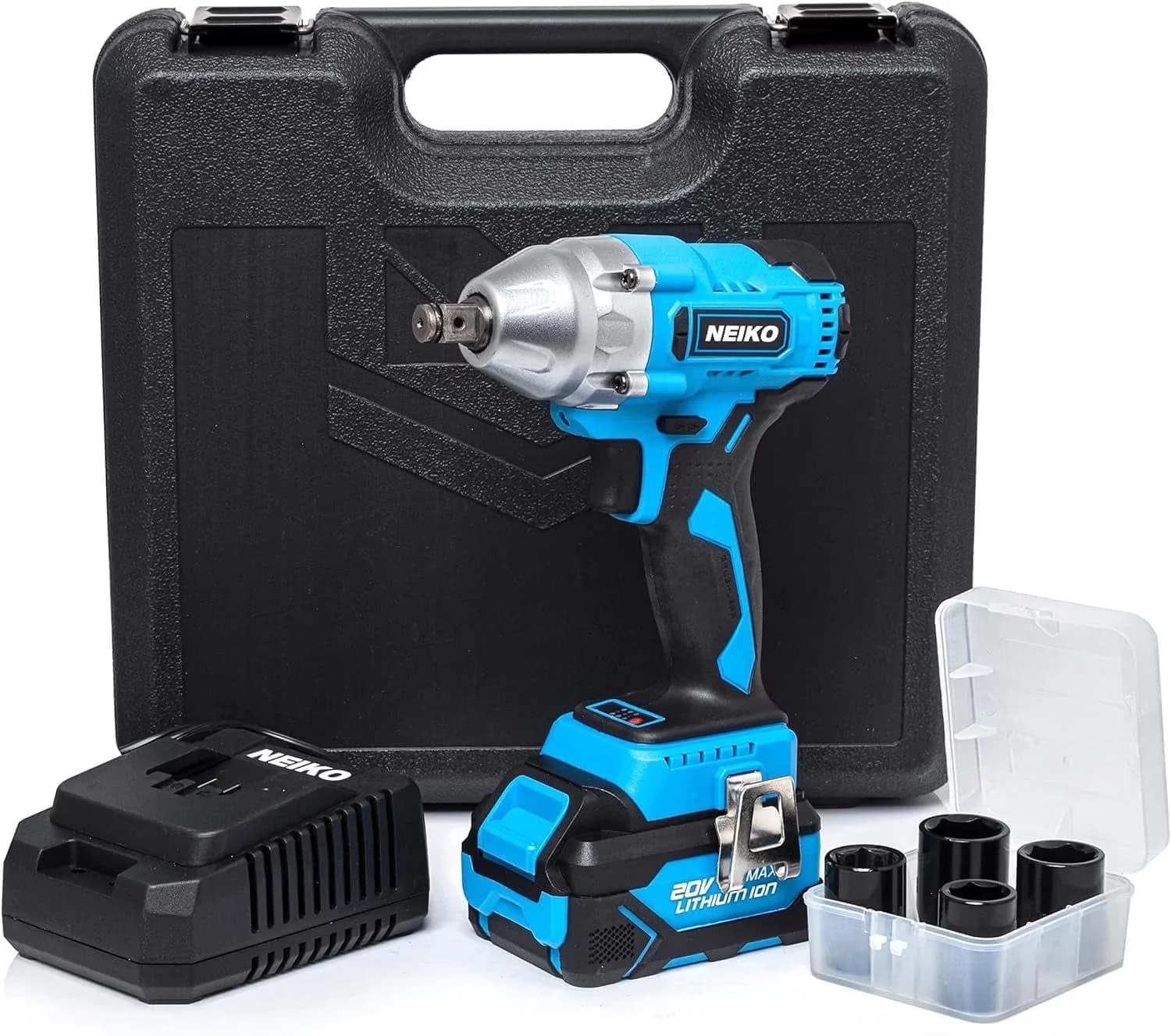 Sleek Air Tools Compressor with Battery, Battery Powered, 20-Volt Compact Impact for Car - Model BDF68F