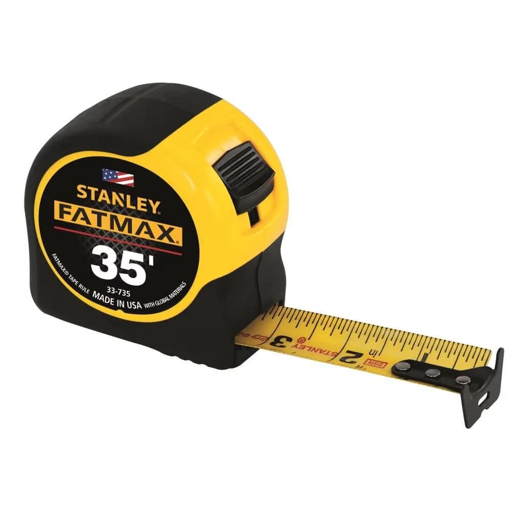 Sleek Measuring Layout with Durable, Dual material case, Hand Tools 33-735 35' FatMax® Tape Rule - High-Impact Abs With Rubber; Steel... Model 07F28B