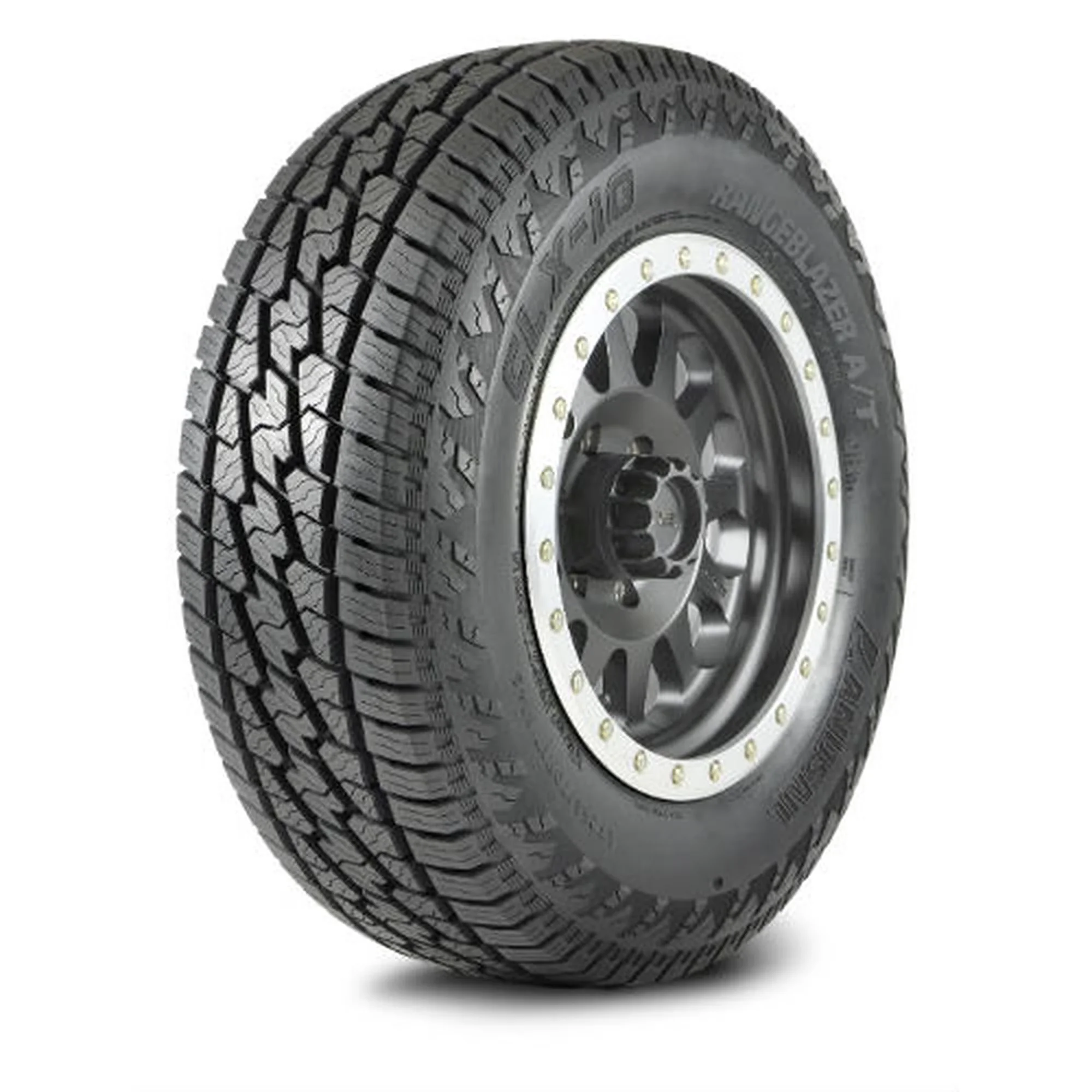Compact Truck Tire with Fits Multiple Makes And Models, Sidewall style: Black Sidewall, Tread grooves easily shed mud and debris - Model 6AF2E5