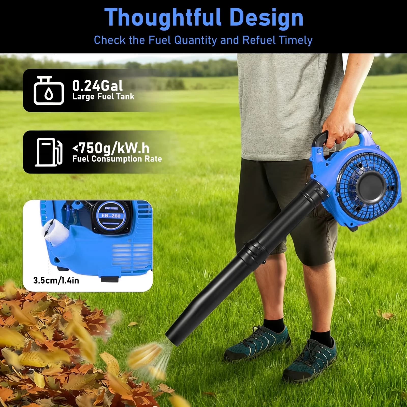 Classic Leaf Blower with Gas - 4CC - Satisfaction Guaranteed Model 3DBD10