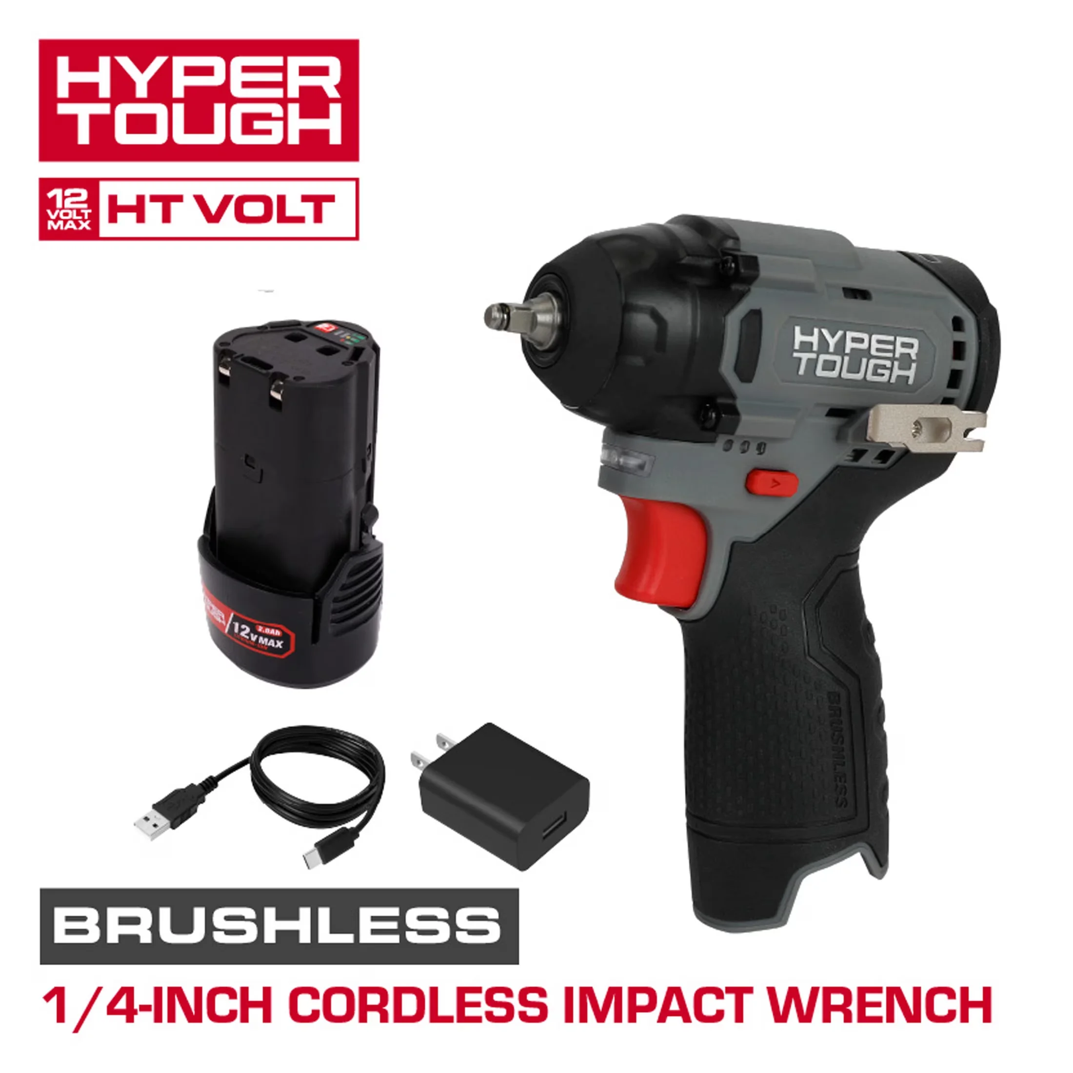 Air Tools Compressor Innovative with Battery, 12V, 12V Brushless 1/4-inch Impact Wrench - Model 185F3D