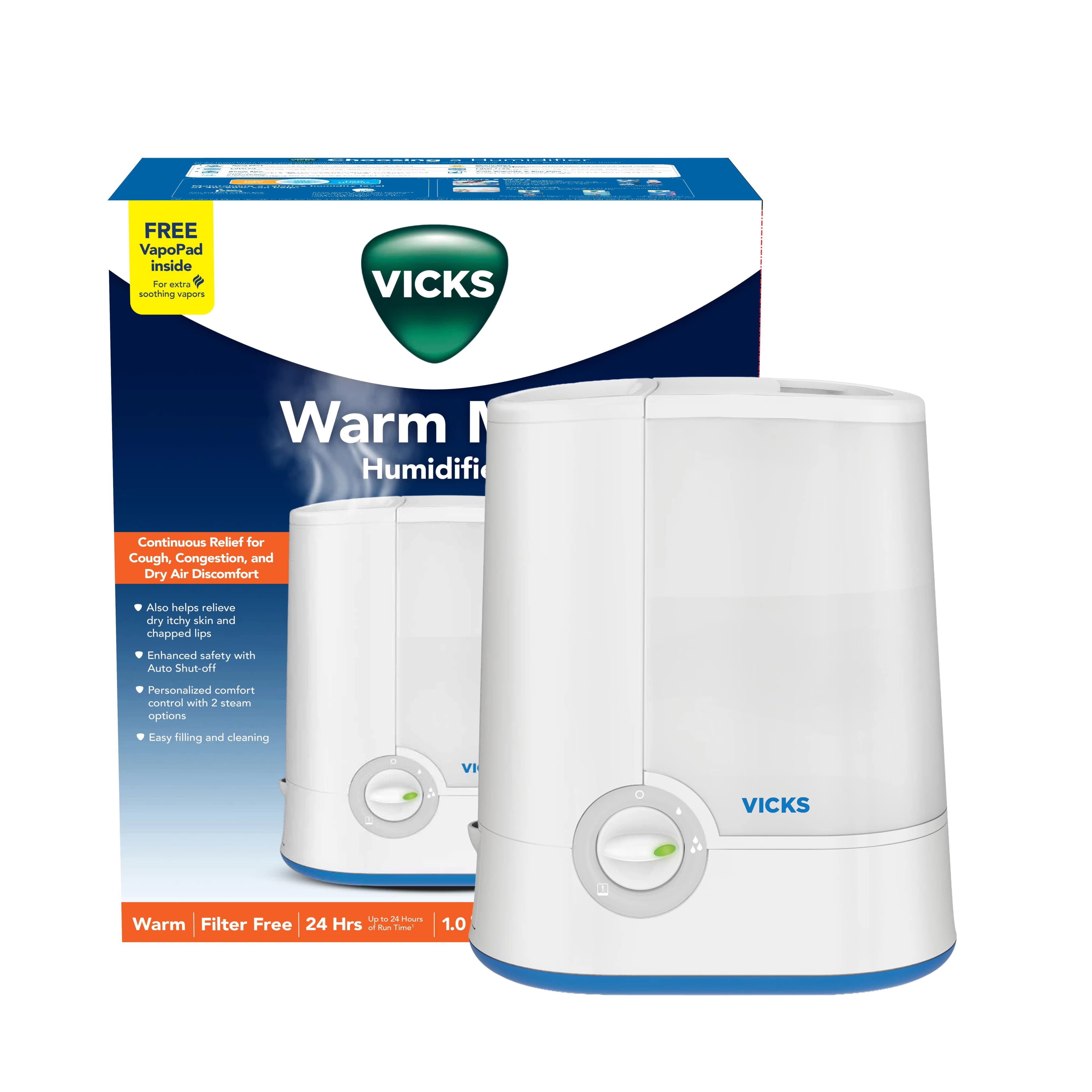 Classic Humidifier with Automatic Shut-Off, Adjustable Humidistat, Empty Tank Indicator - White Model 5E8A1C