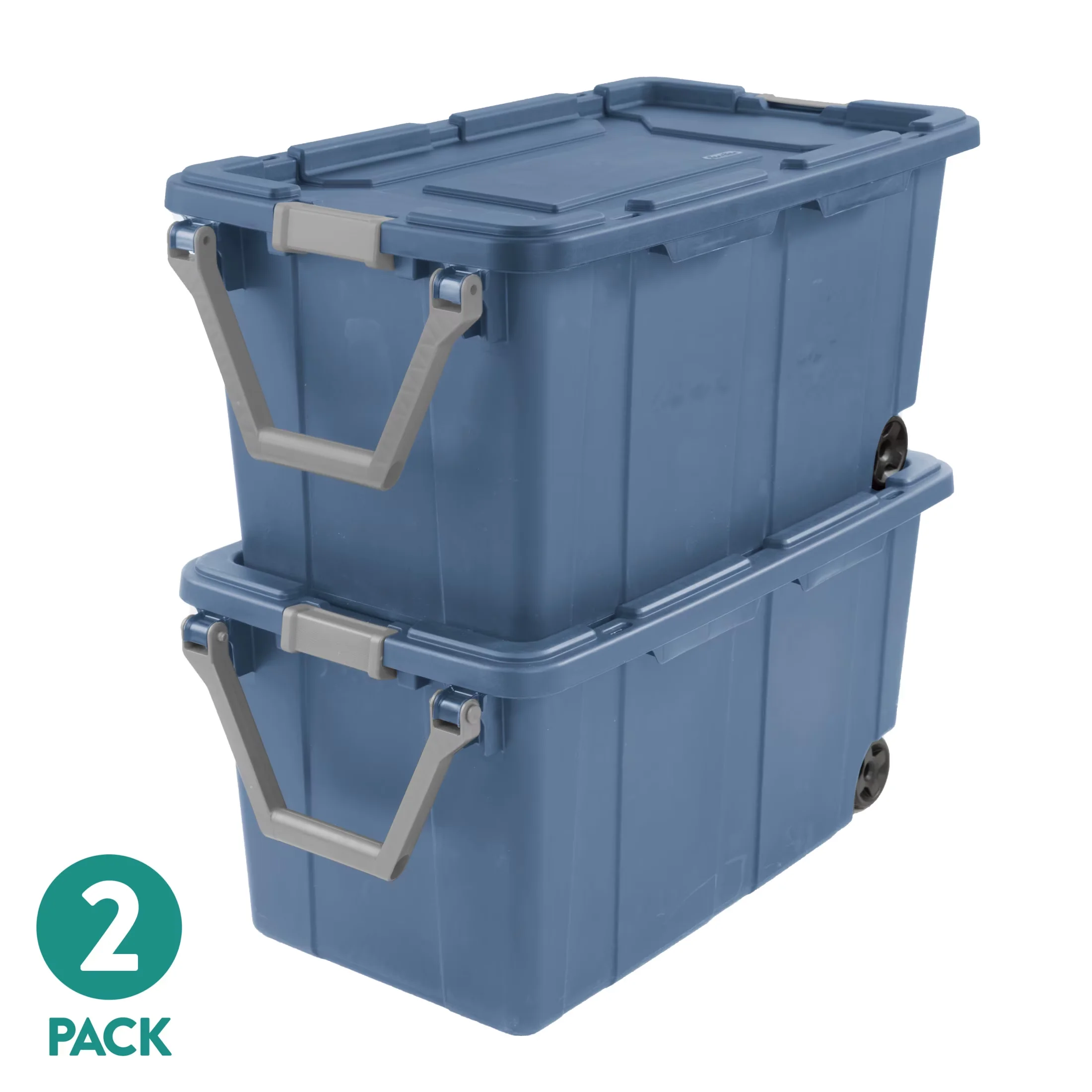 Essential Garage Storage Supply with Wheeled, Stackable - Plastic Blue Model A2C106