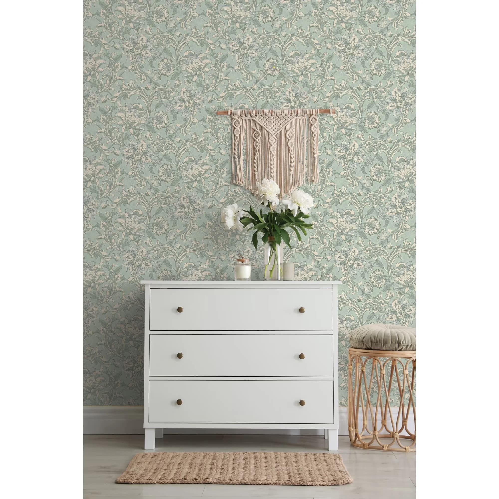 Compact Wallpaper Wall Decals Wall Covering with Removable, Easy To Clean - Vinyl Blue Model B14DBD