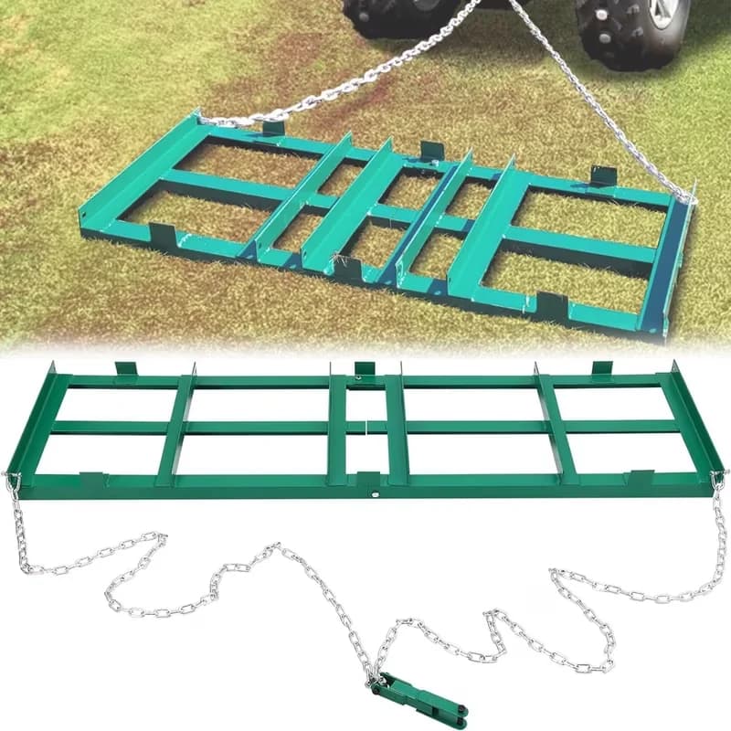 Riding Lawn Mower Stylish with Driveway Drag 4 Ft Width, Drag Harrow Driveway, Leveling Rake & Driveway Drag Harrow - Stainless Steel Model 3415D5