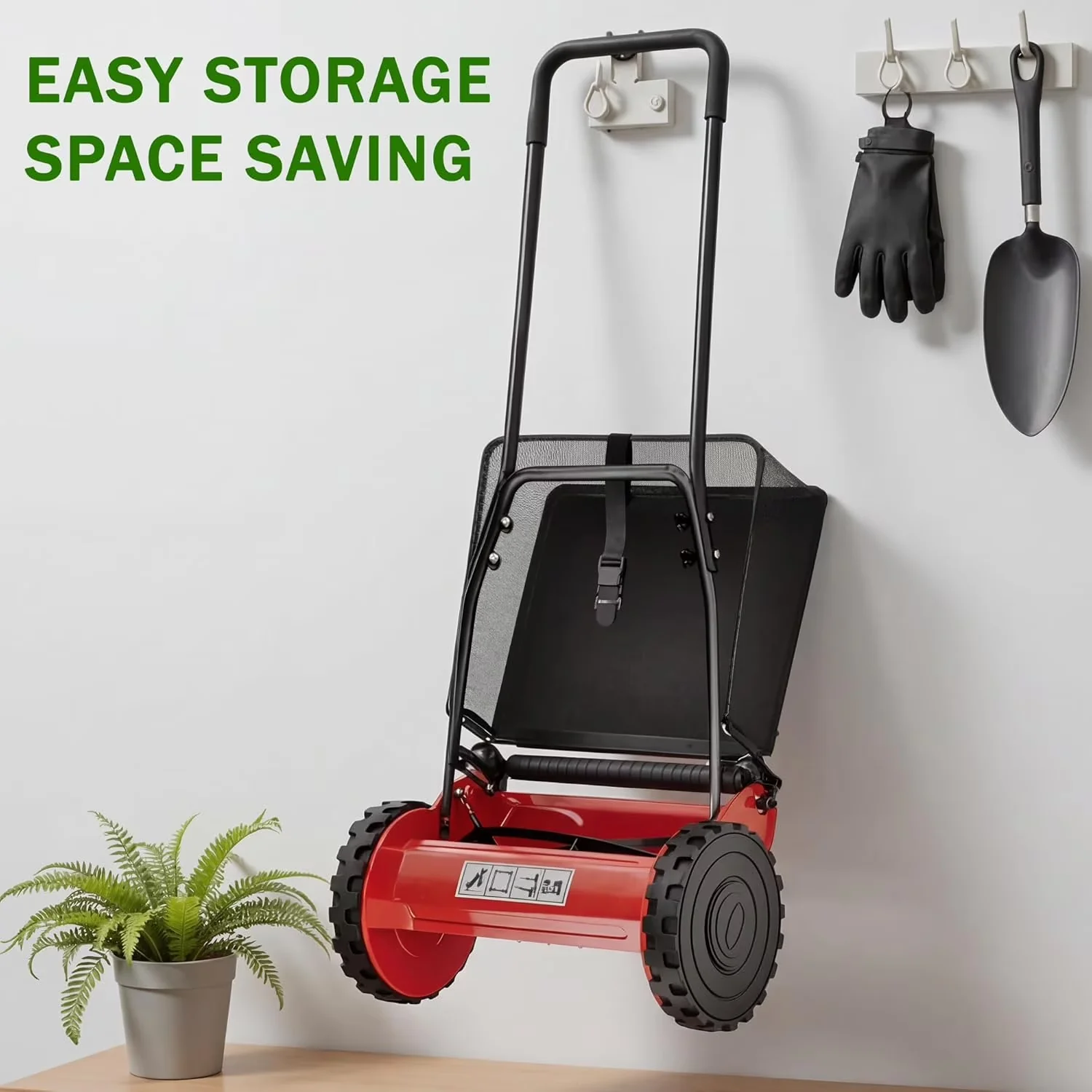 Classic Push Mower with Adjustable, 0.6-1.75 in Adjustable Cutting Height, Walk-Behind Lawn Mowers - 14 Inch Model 064F20
