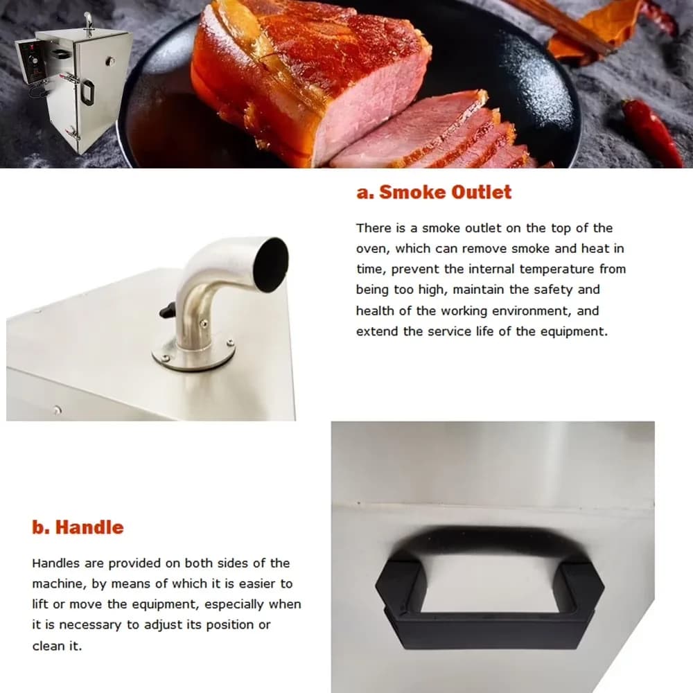 Essential Smoker with Digital Display, 5 Detachable Racks - Stainless Steel Silver Model 76CC50