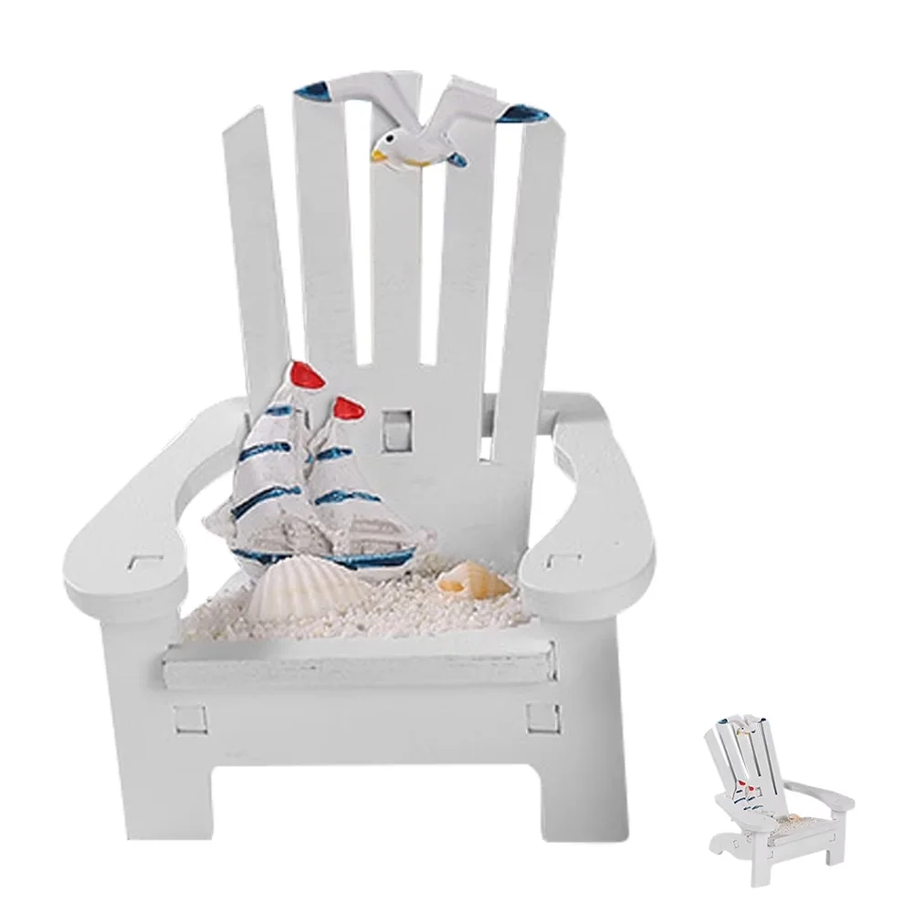 Premium Beach Chair with Folding, Chairs Toddler - White Wood - Contemporary Style Model 4327E0