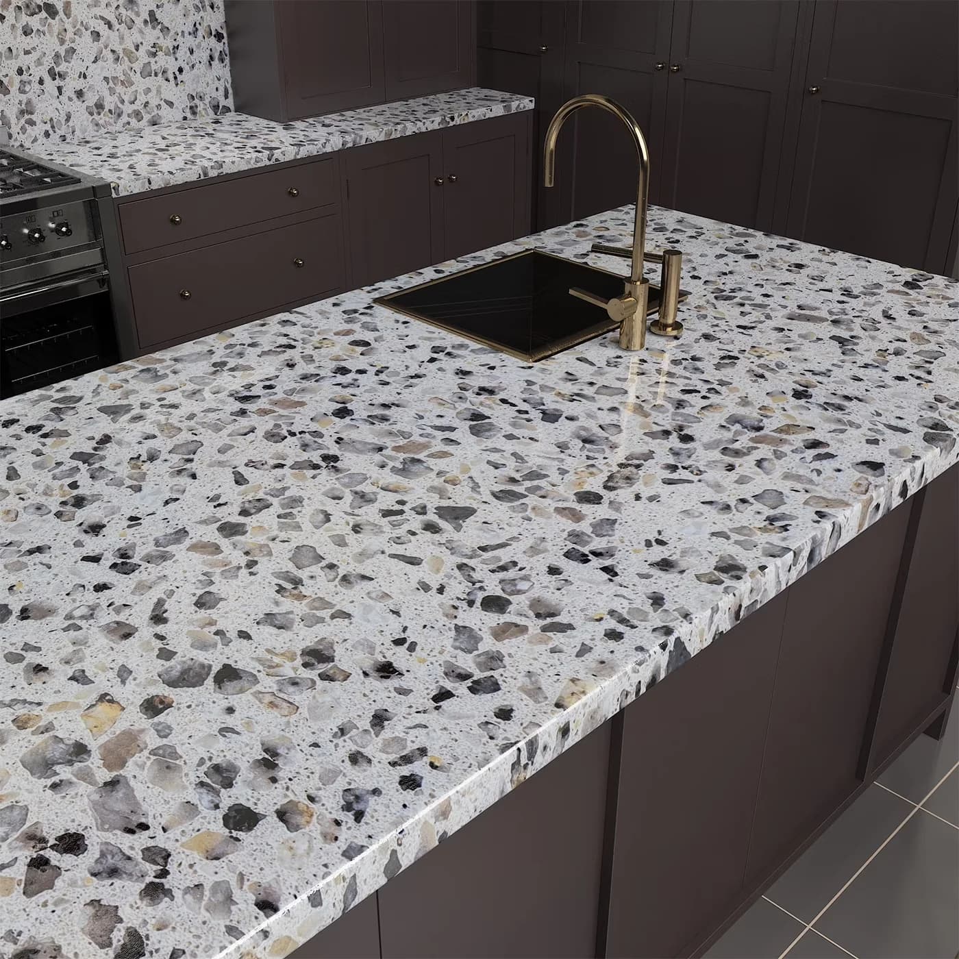 Quality Wallpaper with Waterproof - Gray Vinyl for Kitchen, Bathroom X15 Model FE80D4