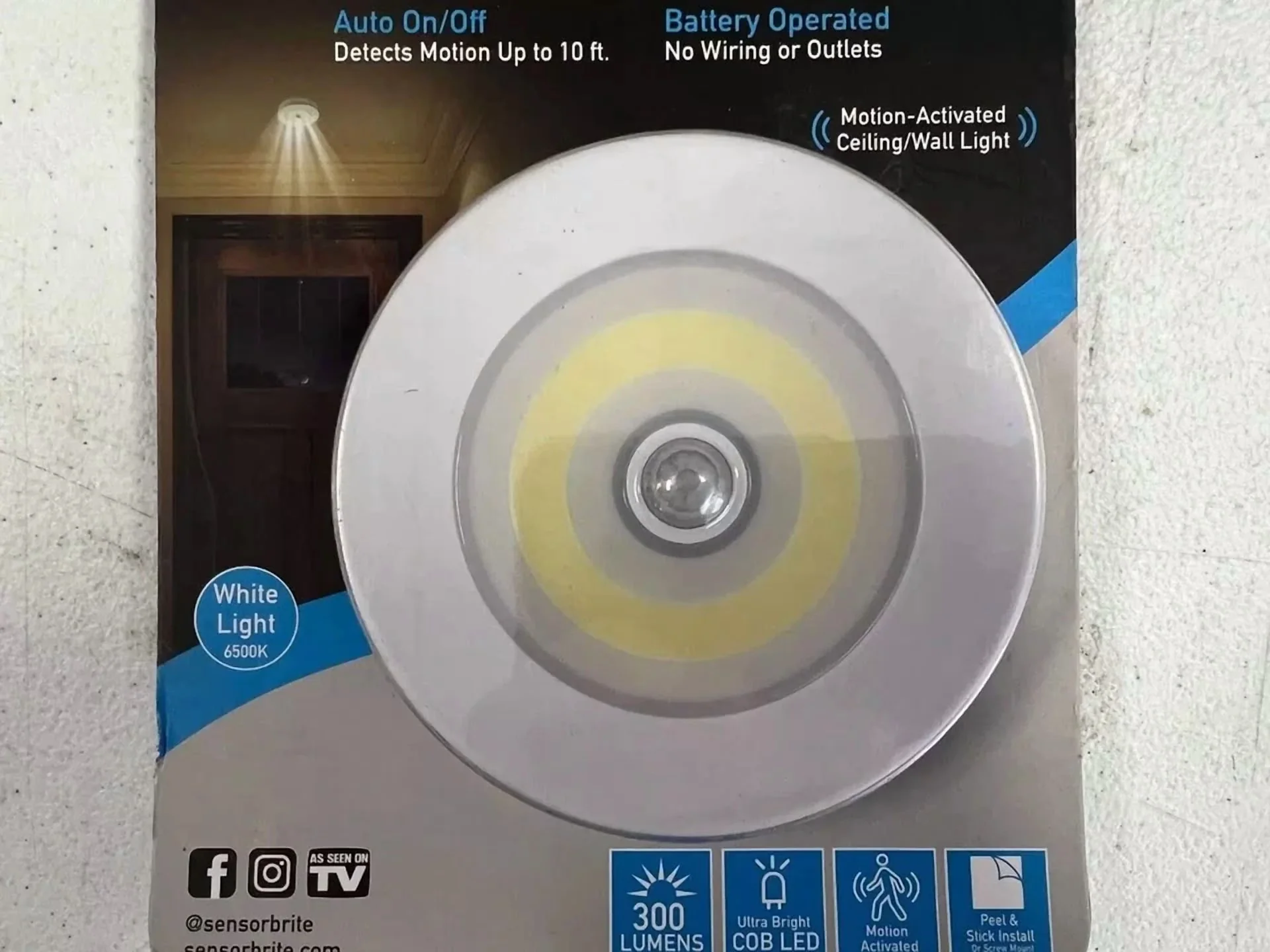 Quality Led Lighting with LED, Motion Sensing, Useful for both indoor and outdoor use. - Model 0373ED