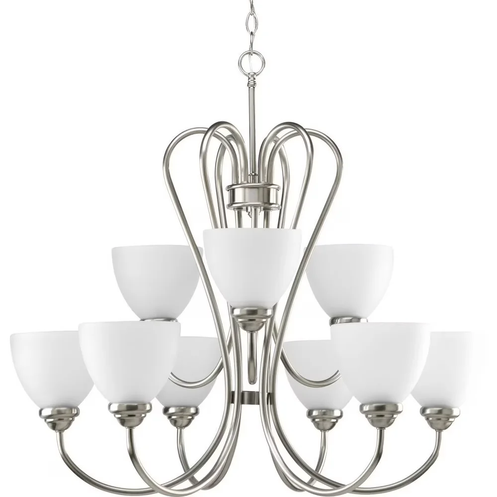 Modern Ceiling Lights Fixture with Incandescent, Dimmable - Porcelain, Steel Silver Model 15B416
