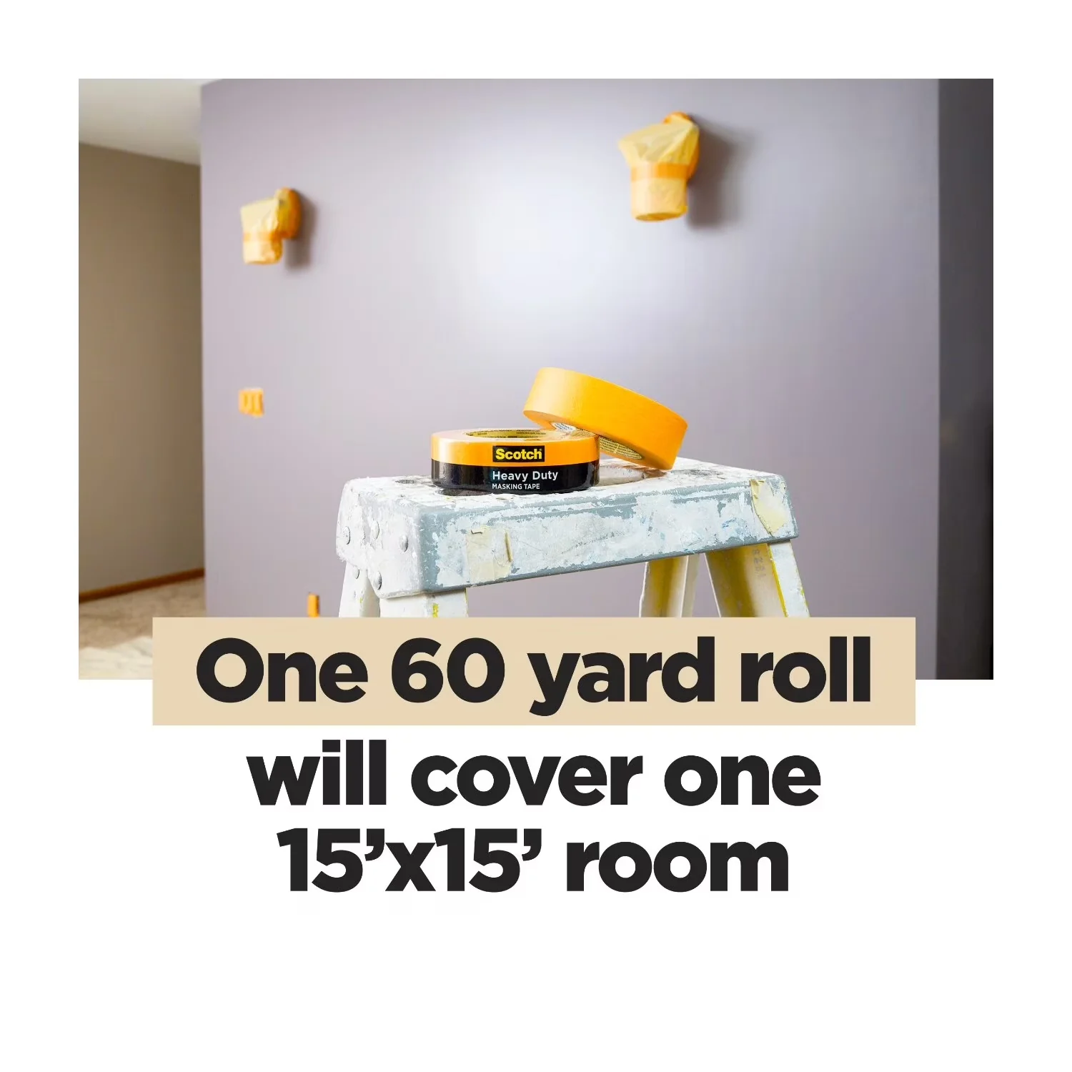 Sleek Moving with 1 Roll, 0.94 in x 60.1 yd, Heavy Duty Masking Tape - Masking Tapes Orange Model 061133