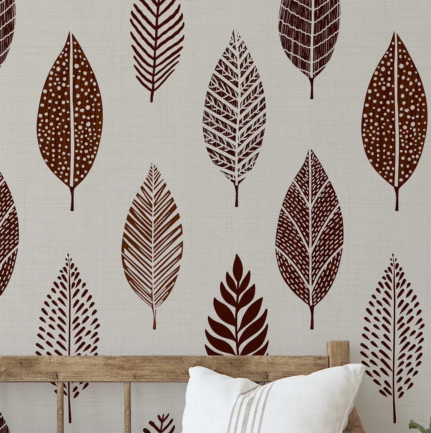 Wallpaper Quality with Durable, Waterproof, Finish - Vinyl Brown (Plain Vinyl) for Office Model 0CD574