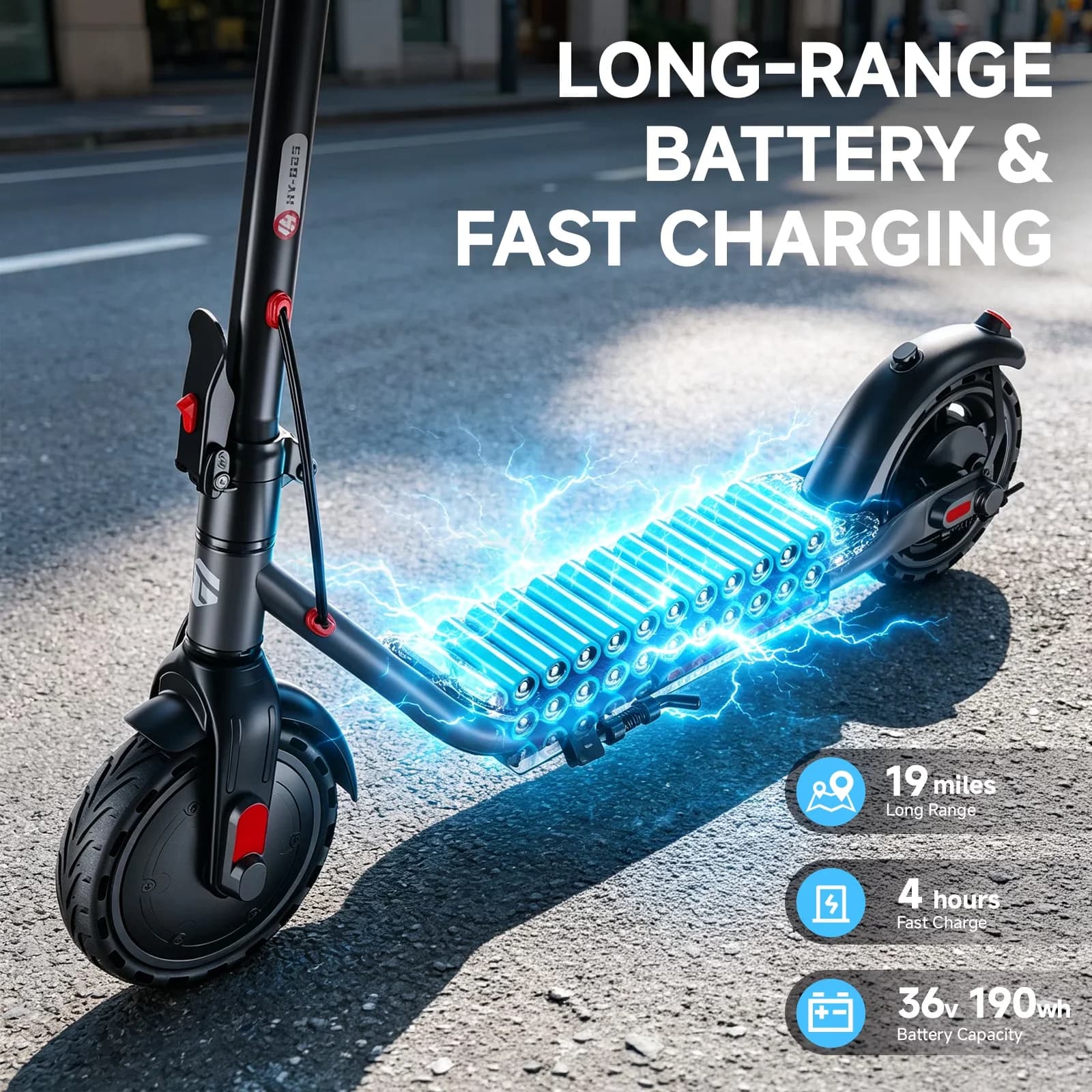 Innovative Scooter with 500W, Foldable, Electric - Green Alloy Steel 500W-700W Model EFBCA7