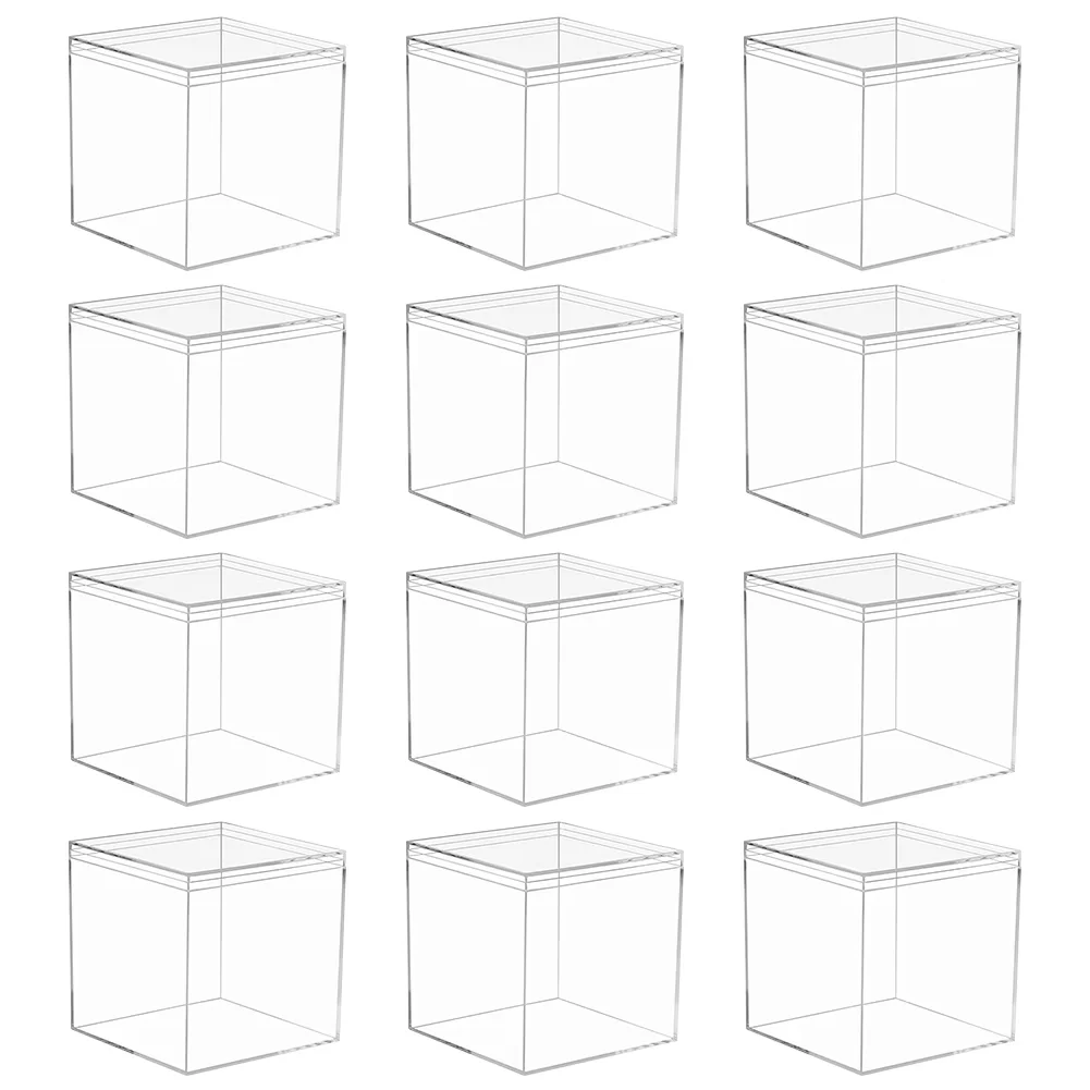 Compact Garage Storage Supply with Compact, Portable, Small Airtight Organizer Boxes - Clear Model D0F8AE