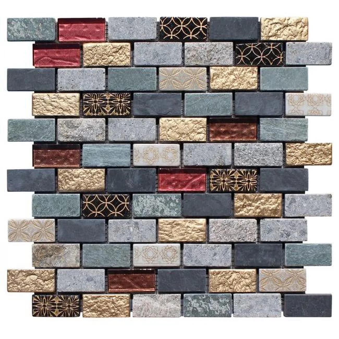 Kitchen Renovation Stylish with Water-Resistant, Color: Royal Gold - Natural Stone, Glass Multicolor Model 6C61FB